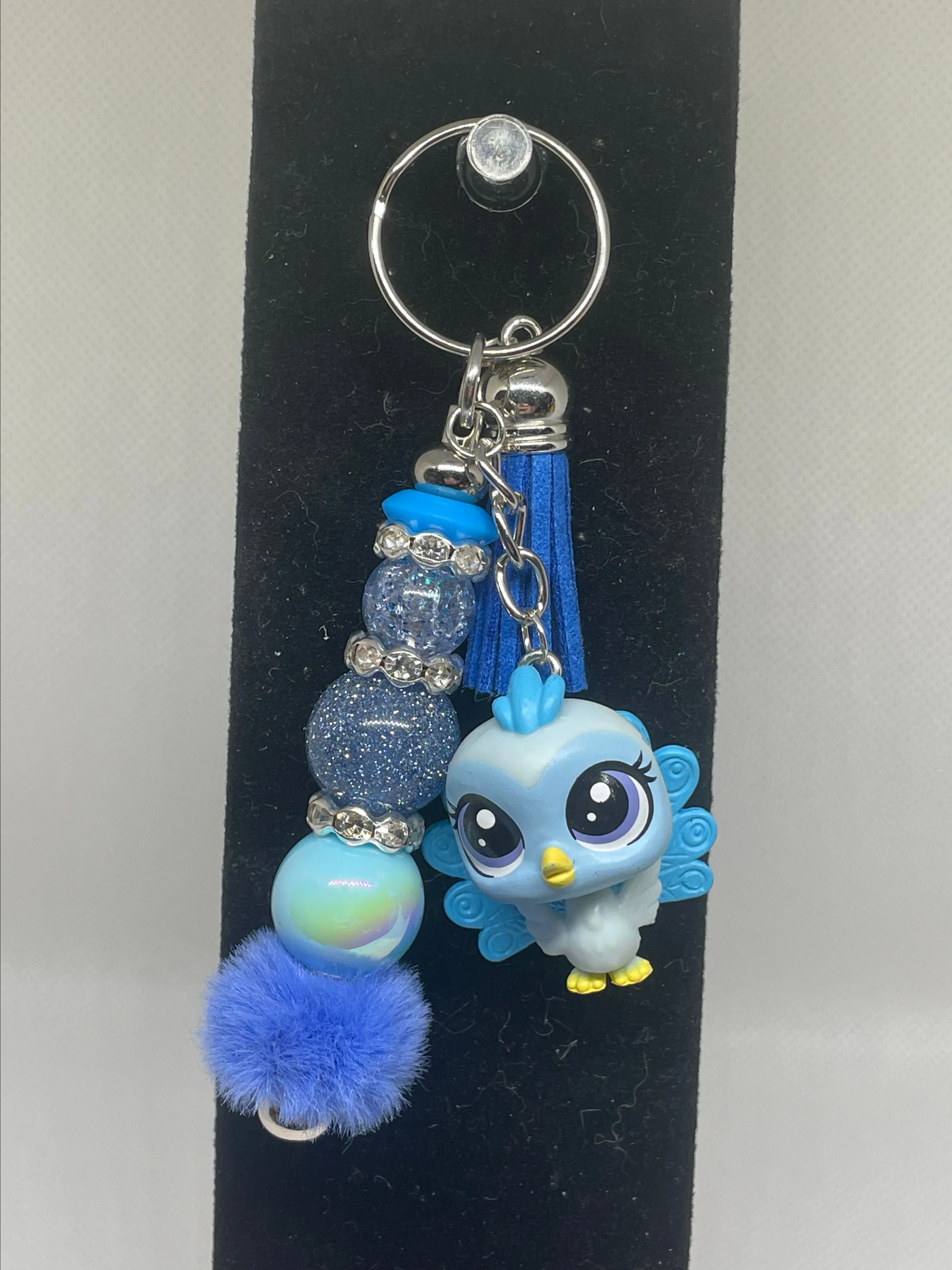 Product image for Blue peacock keychain