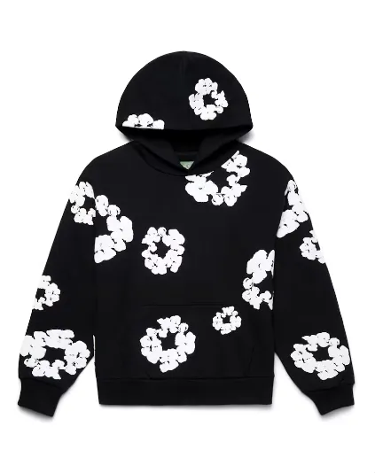 Product image for Denim Tears Cotton Wreath Hoodie Black - size L