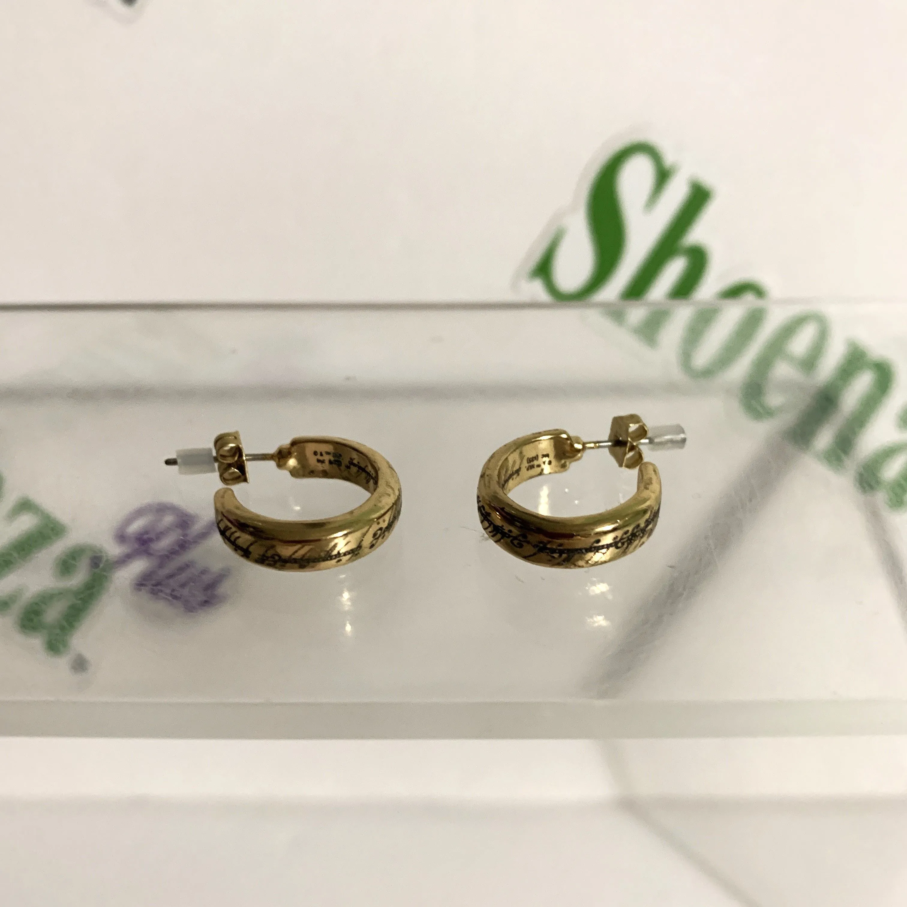 Product image for Neon Tuesday Earrings Lord Of The Rings Mini Hoops The One Ring Jewelry