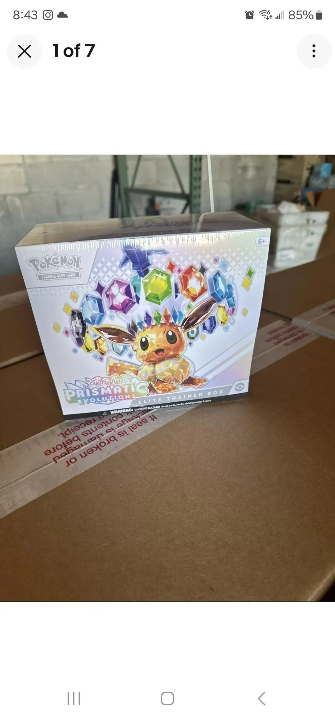 Product image for prismatic evolution etb sealed 