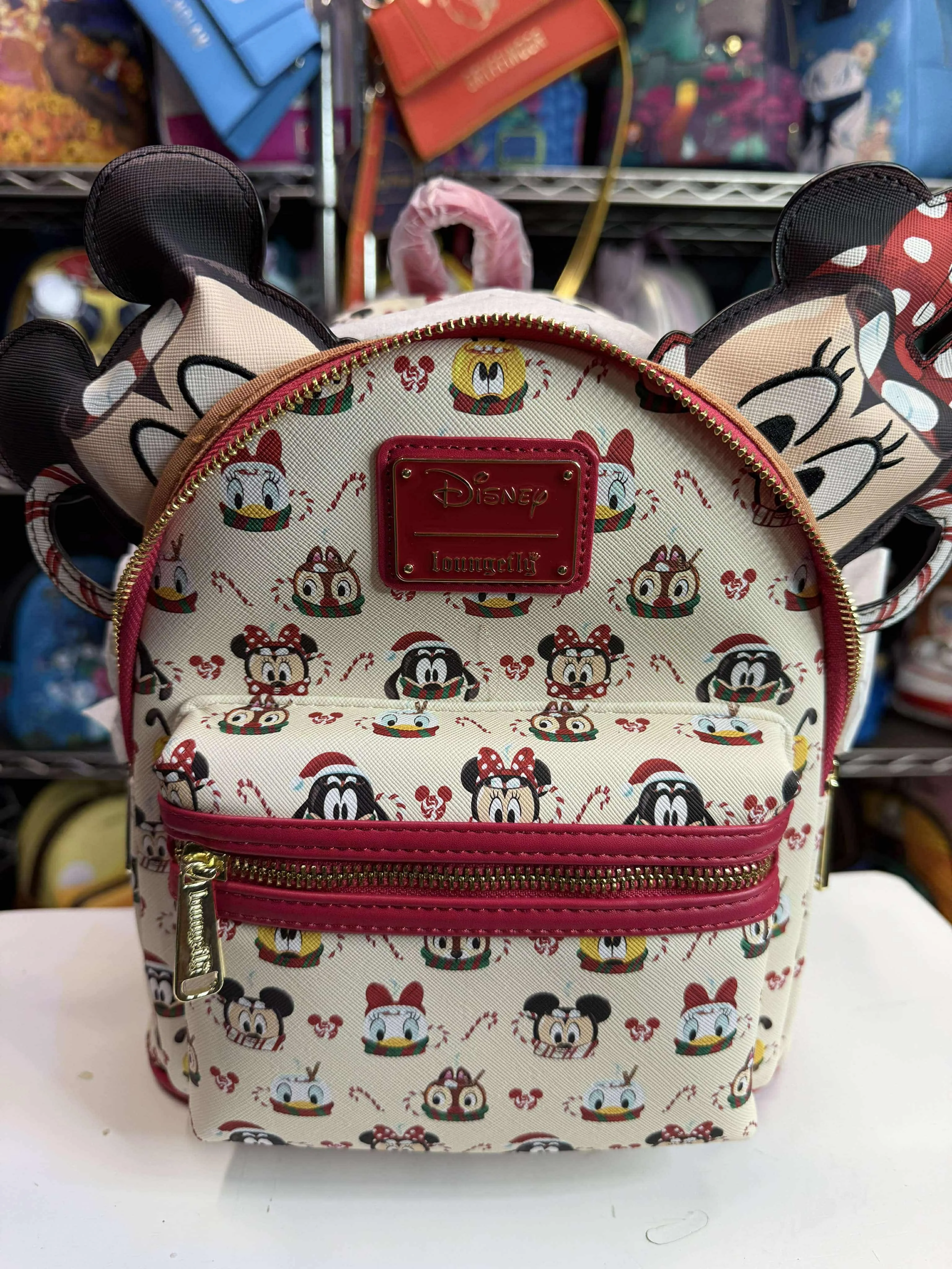 Product image for Loungefly Disney Hot Cocoa Mugs AOP Mini Backpack Headband Set