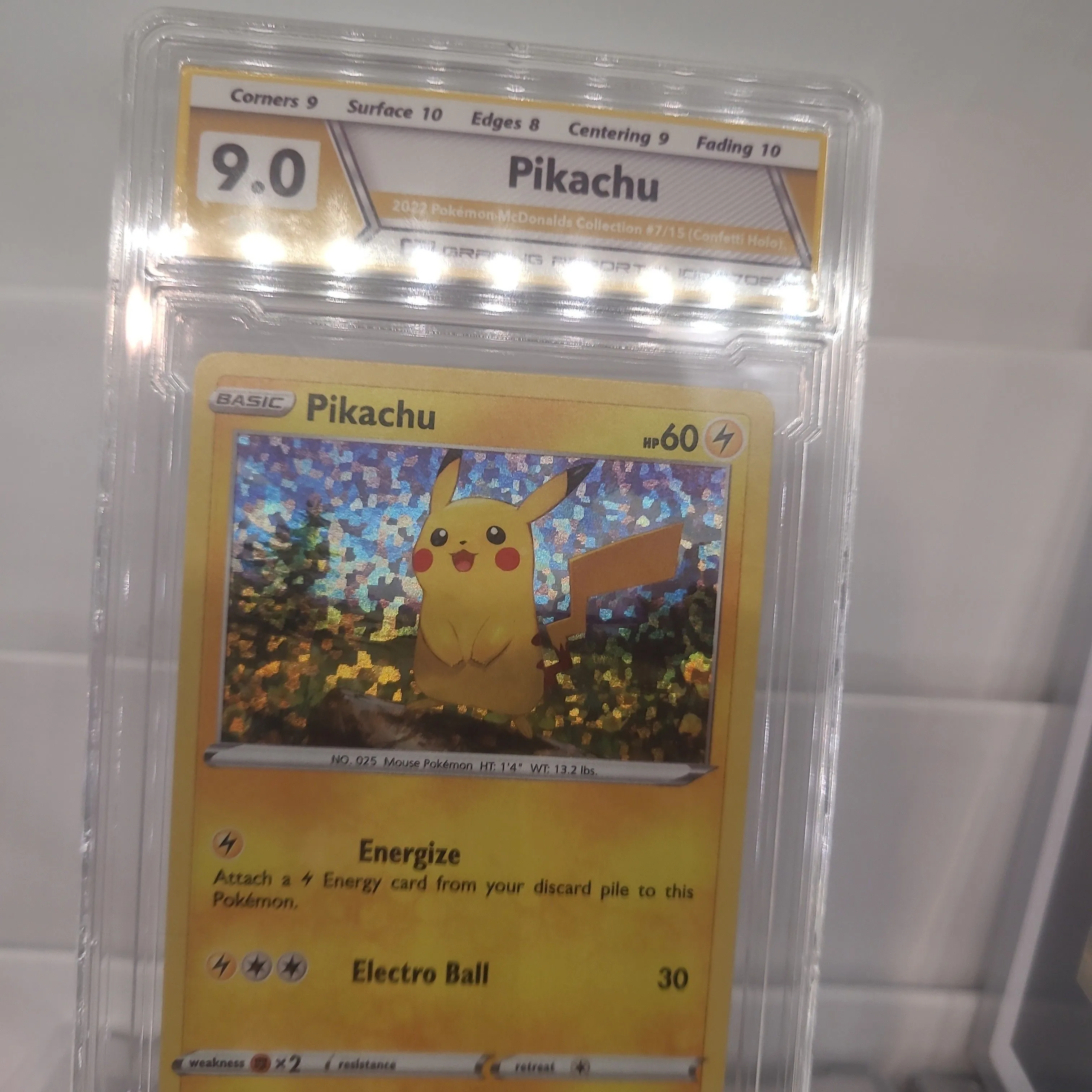 2022 Pokemon McDonalds Collection Pikachu # 7/15 Confetti Holo  C3Grading.com 9 Slab  Whatnot: Shop, Sell, Connect