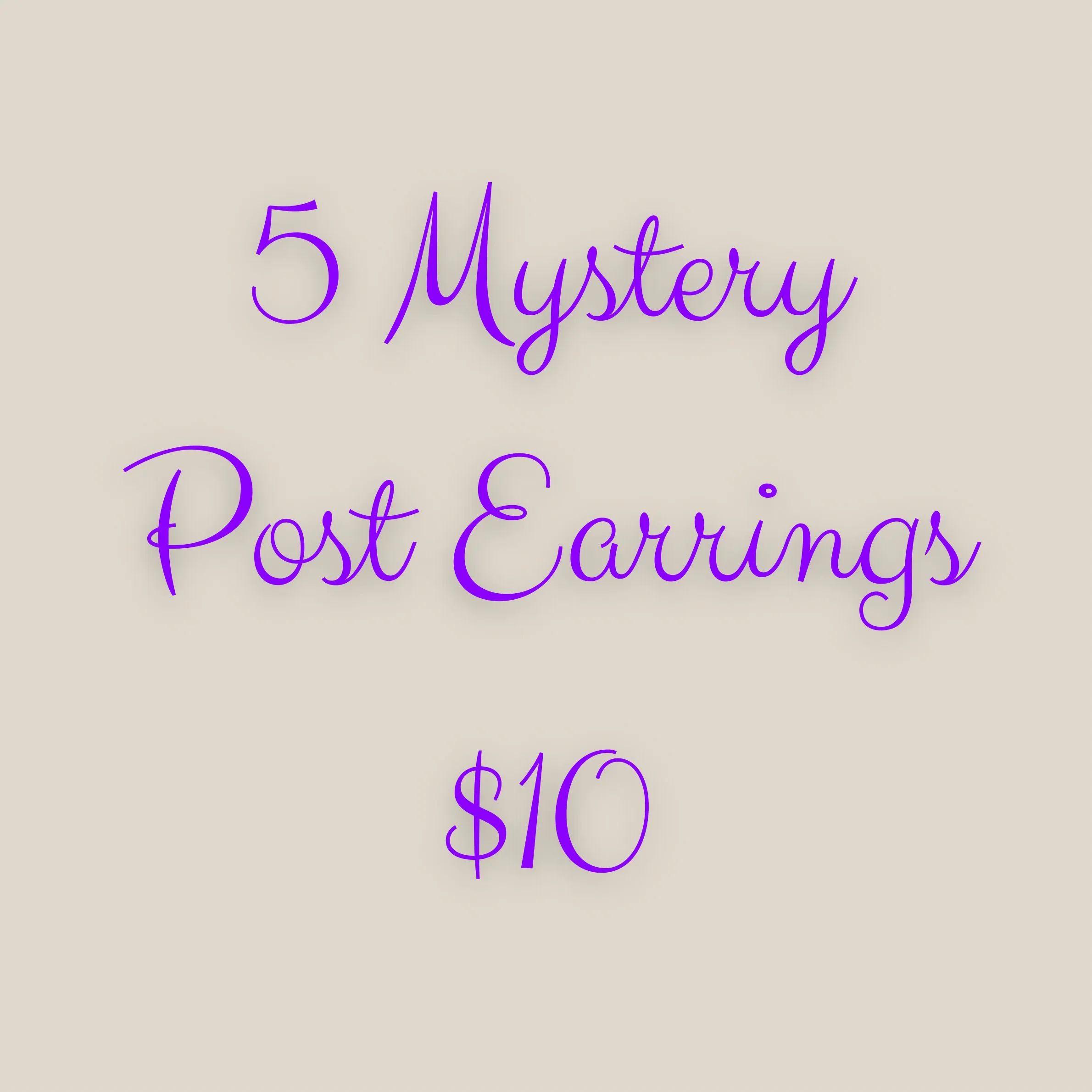Product image for Mystery 5 Pack Post Earrings Bundle