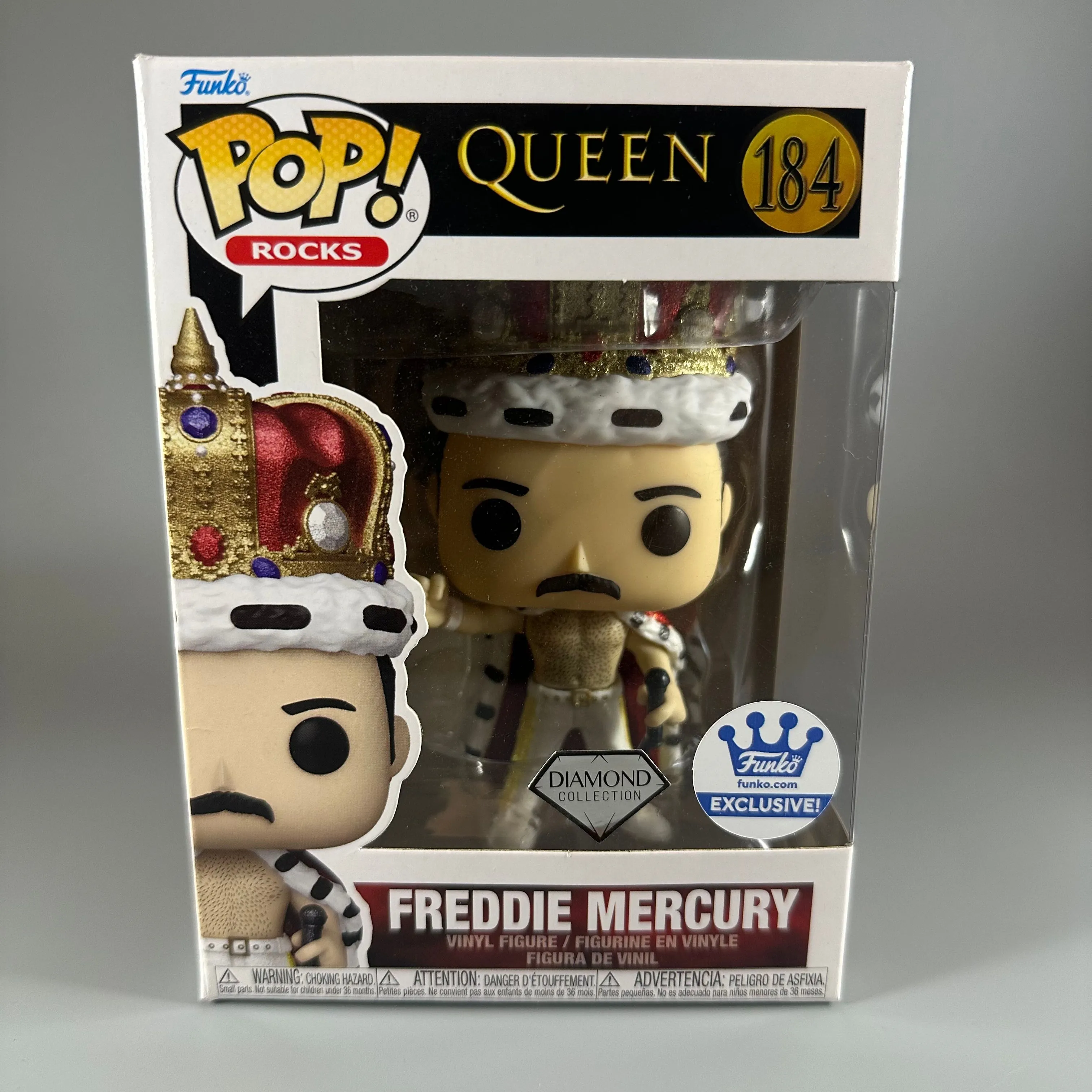 Product image for Funko Pop! Vinyl: Queen Freddie Mercury (Diamond Glitter) Funko (Exclusive) #184