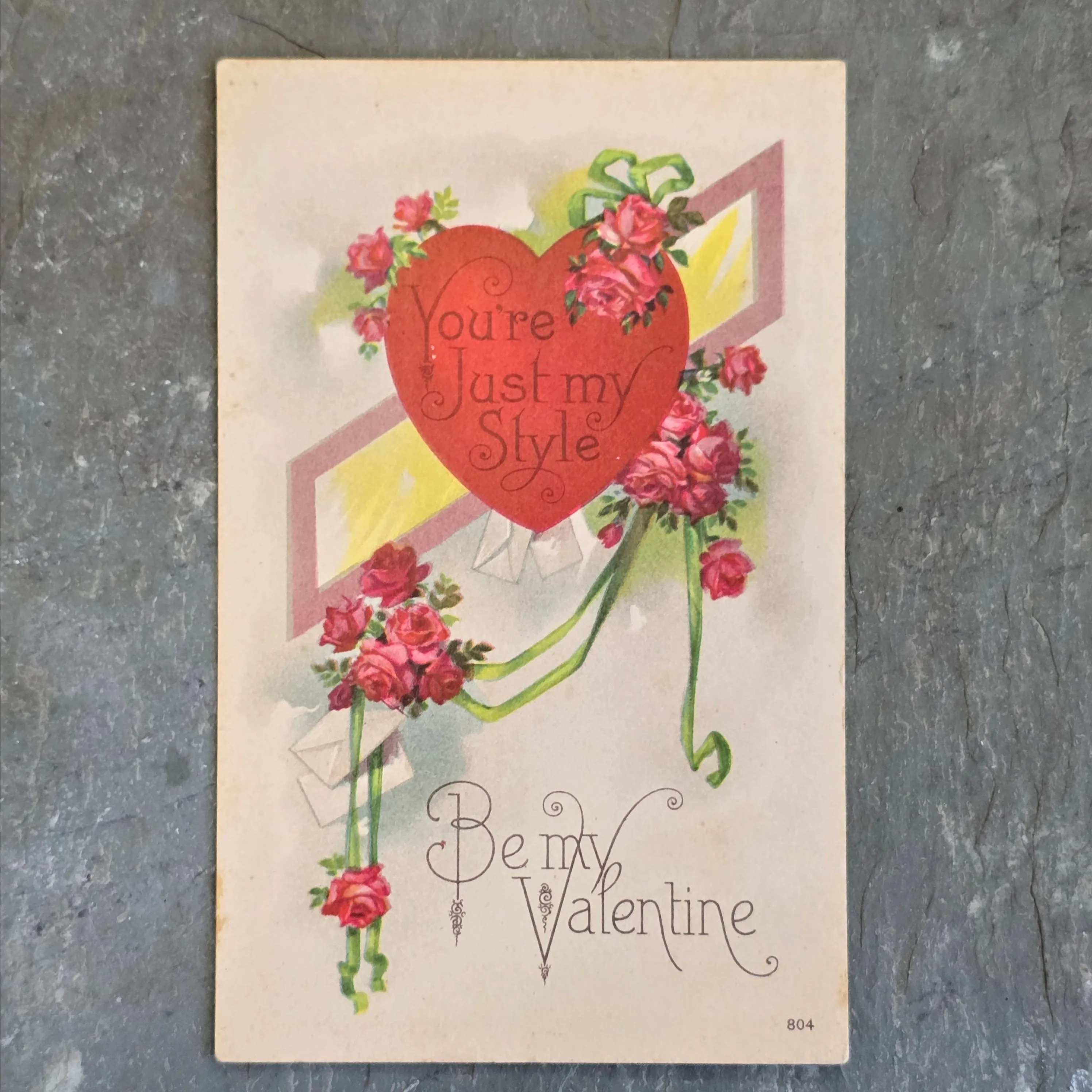Product image for Antique You're Just My Style Be My Valentine Postcard Valentine's Day (WNB1-59)