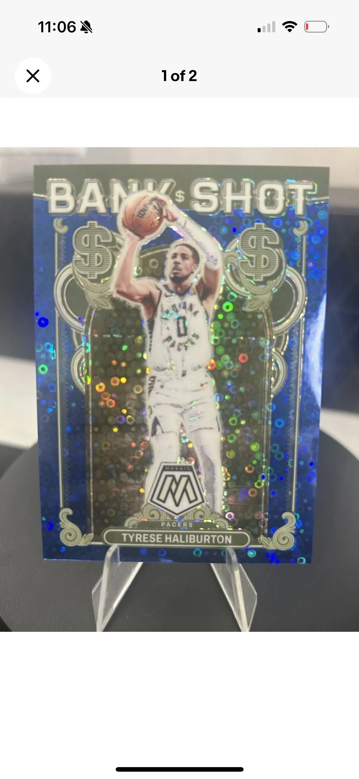 Product image for Tyrese Halliburton /85 blue disco bank shot Prizm