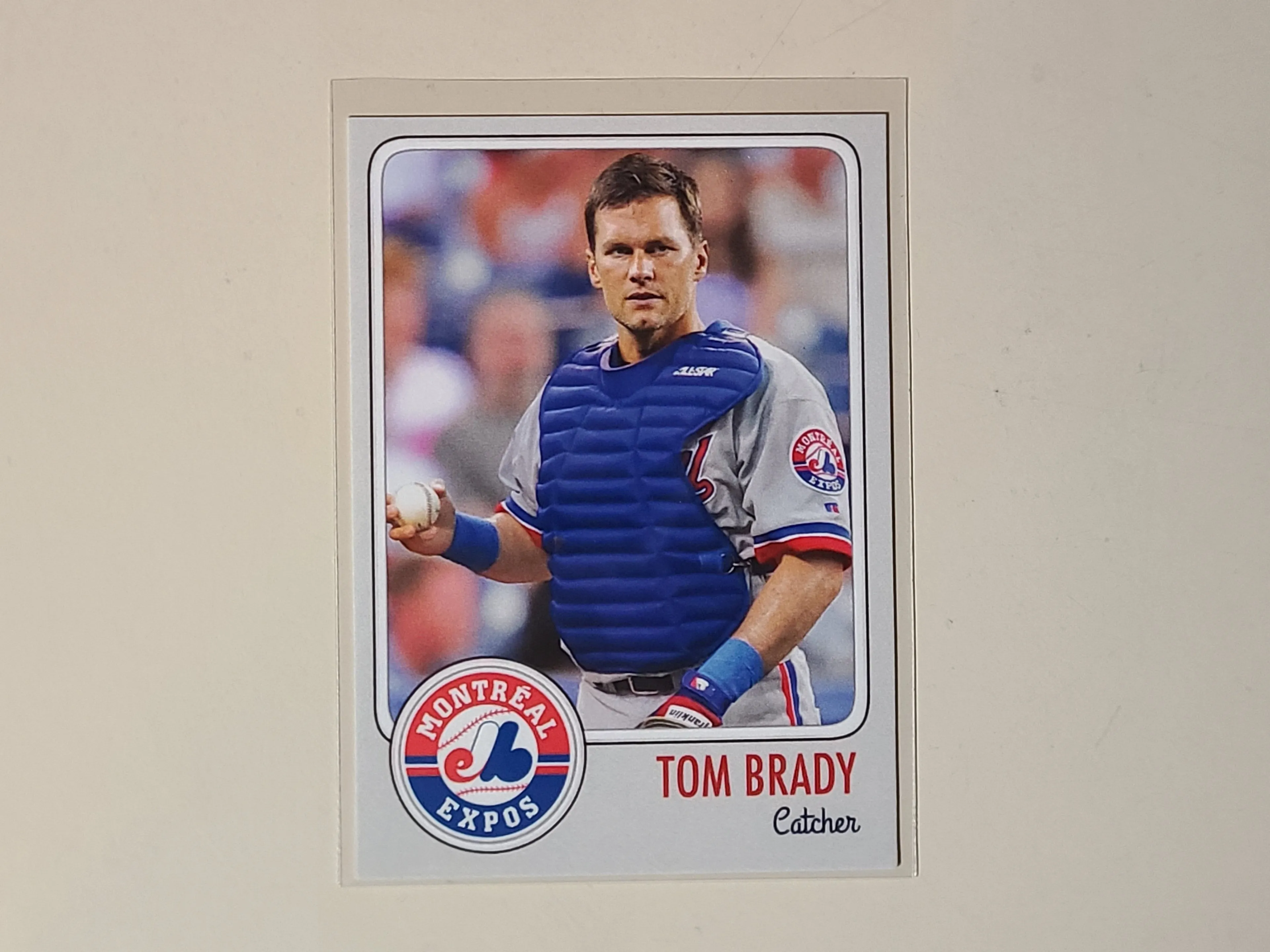 Product image for Tom Brady (Broder/Promo Card) 1995 Baseball Draft Montreal Expos Catcher