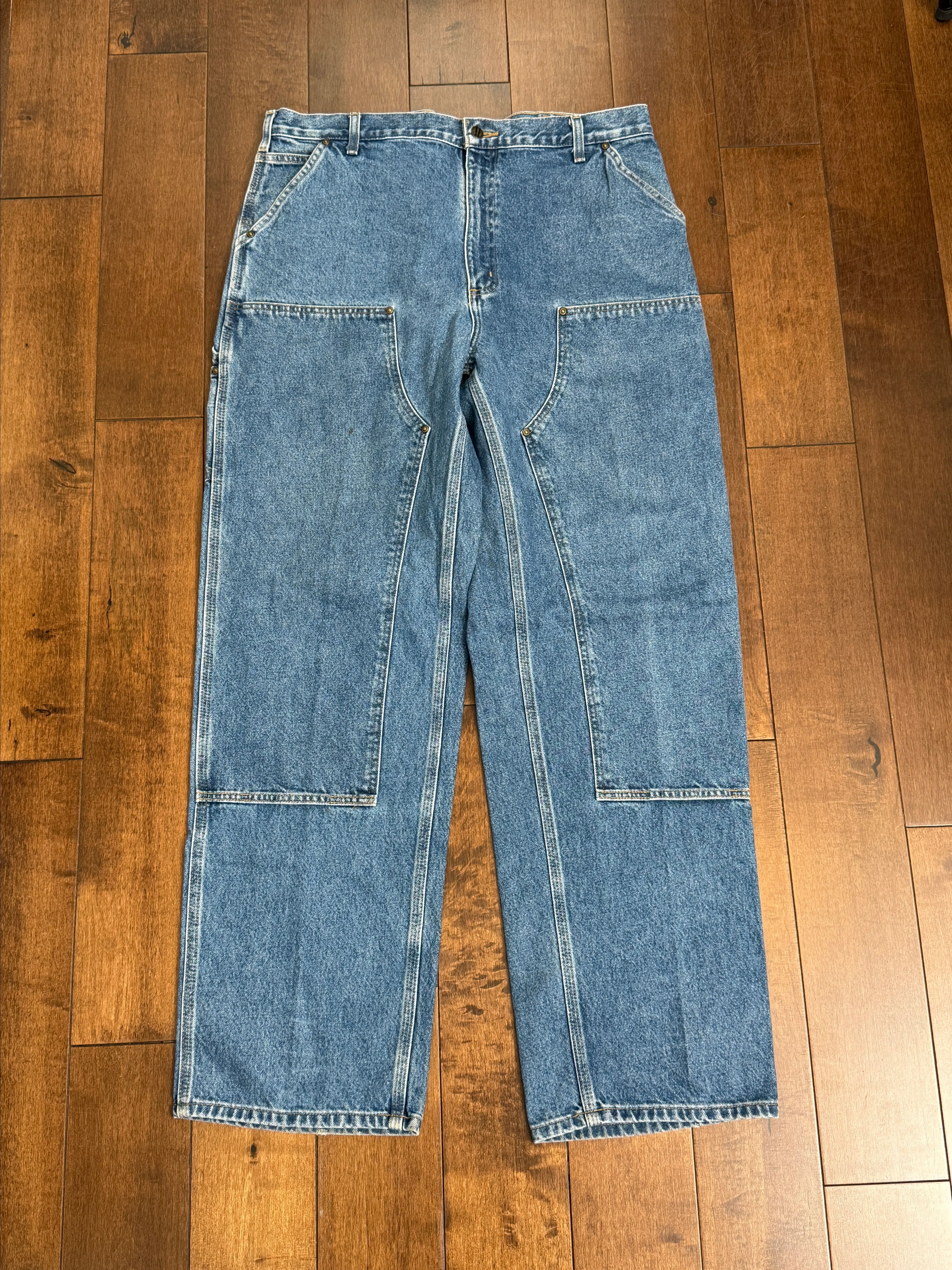 Product image for 38x34 - 2000s, Carhartt Denim Loss Fit Double Knee Carpenter Pants (Denim)