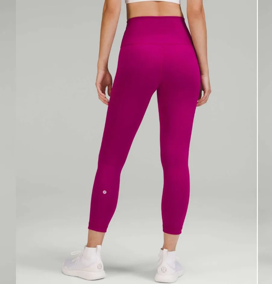 Product image for Lululemon NWT Wunder Train High-Rise Crop 23" Magenta Purple size 2