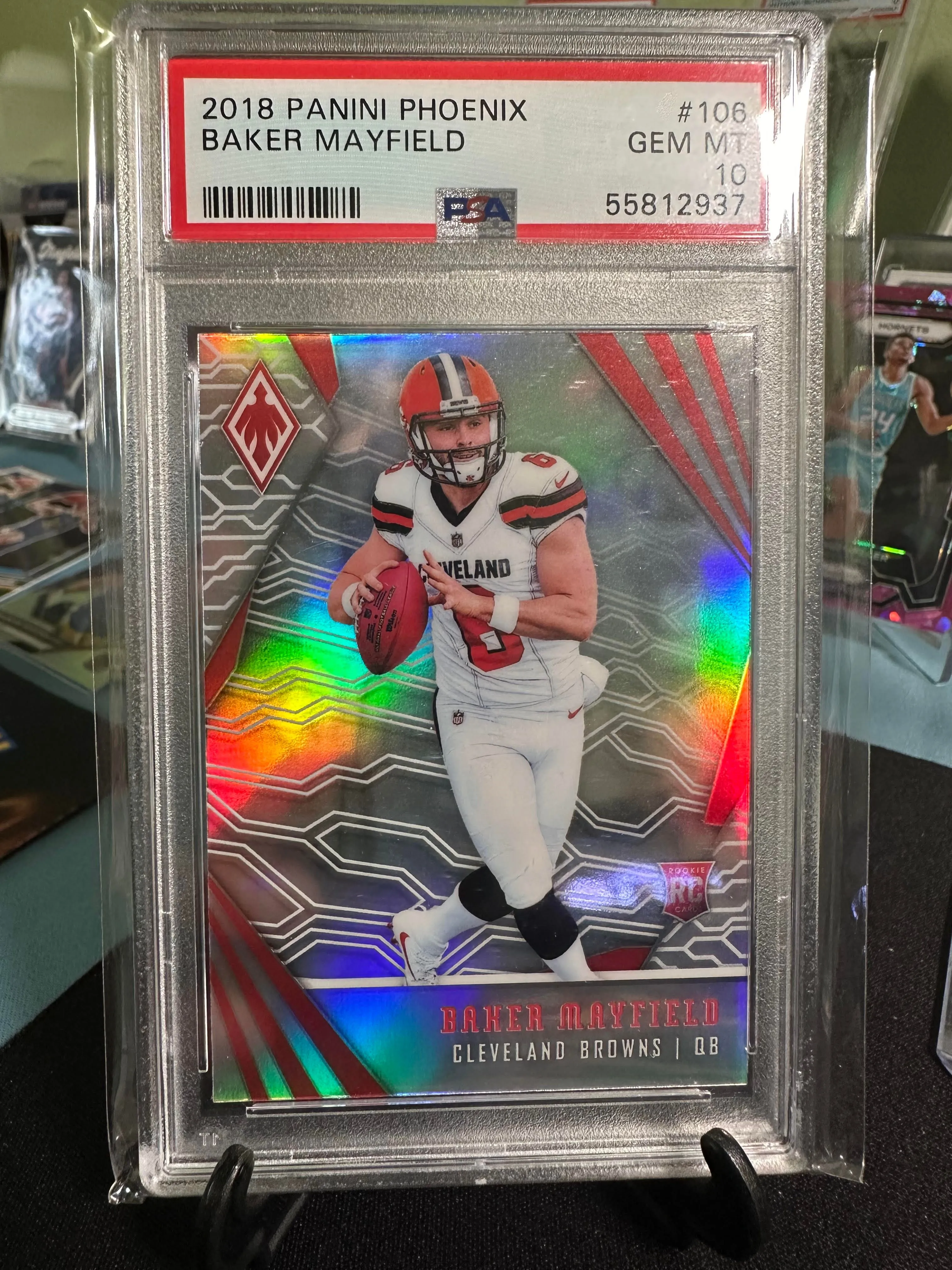 Product image for PSA 10 Baker Mayfield Rookie Refractor