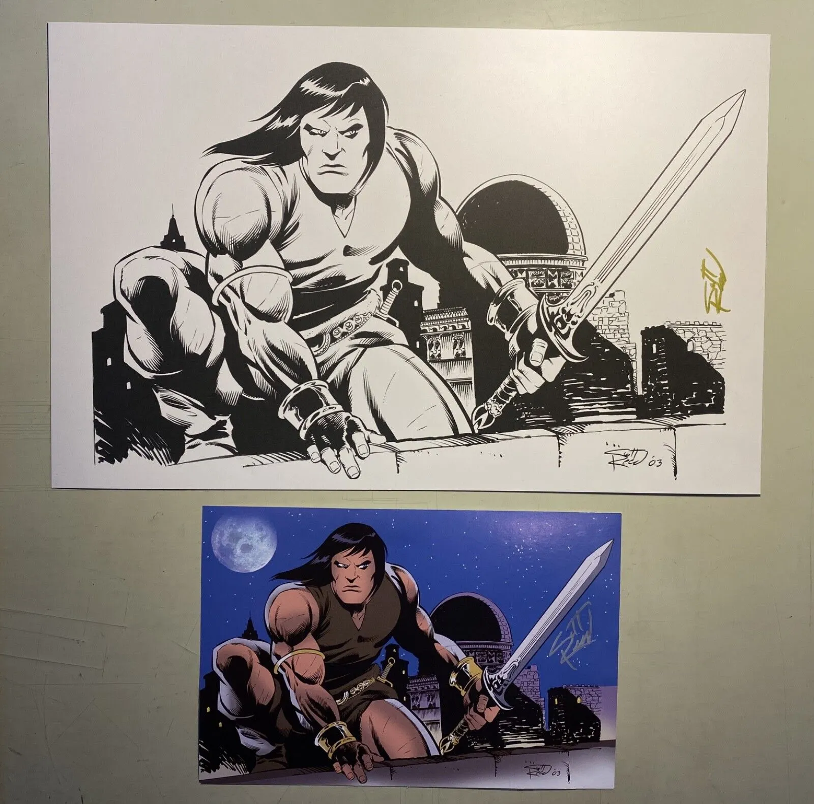 Product image for CONAN THE BARBARIAN COMIC ART PRINTS BY SCOTT REED 2003!