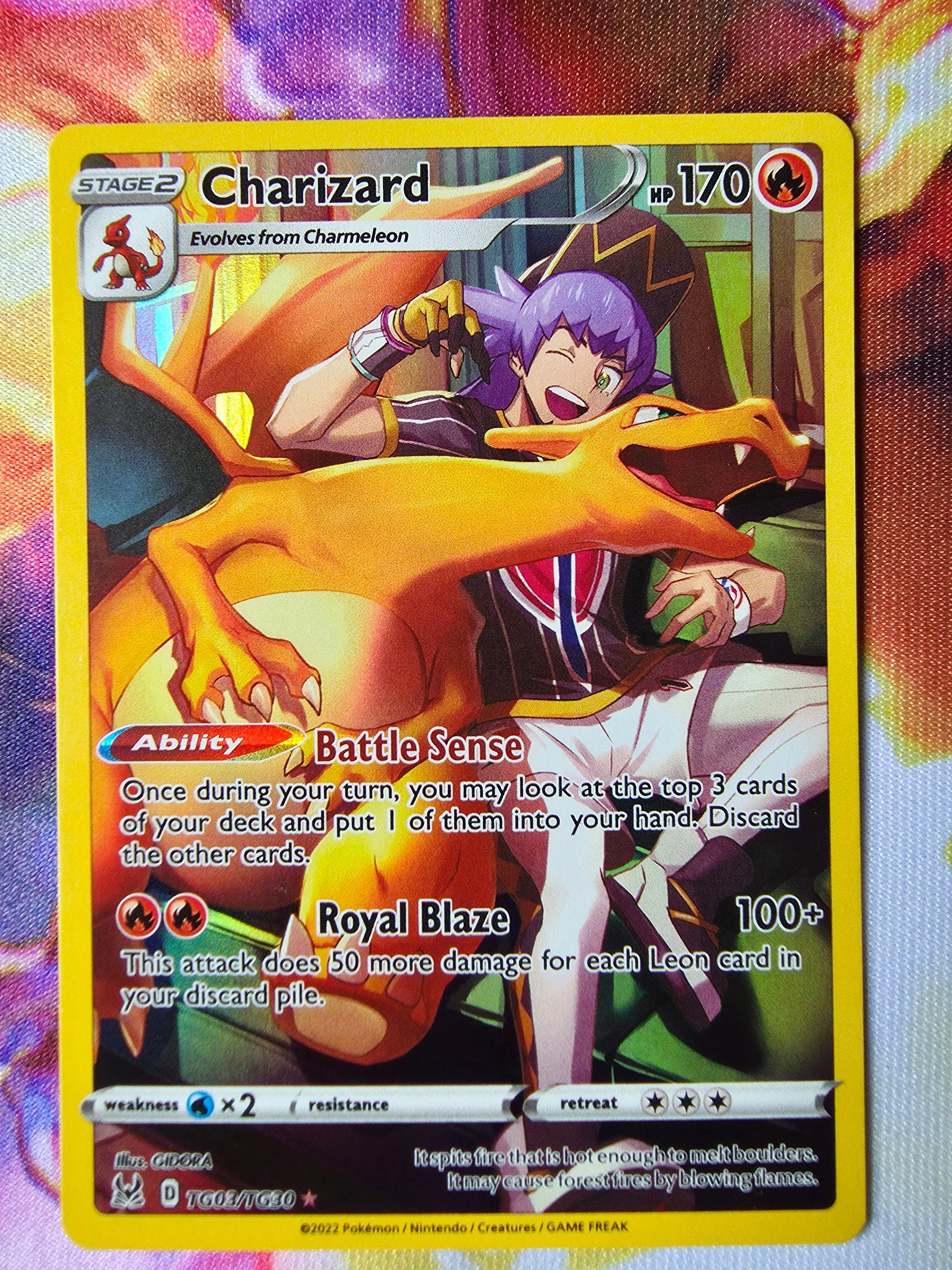 Pokmon TCG  Charizard w/ Leon  Trainer Gallery TG03/TG30  Full Art Holo   Whatnot: Shop, Sell, Connect