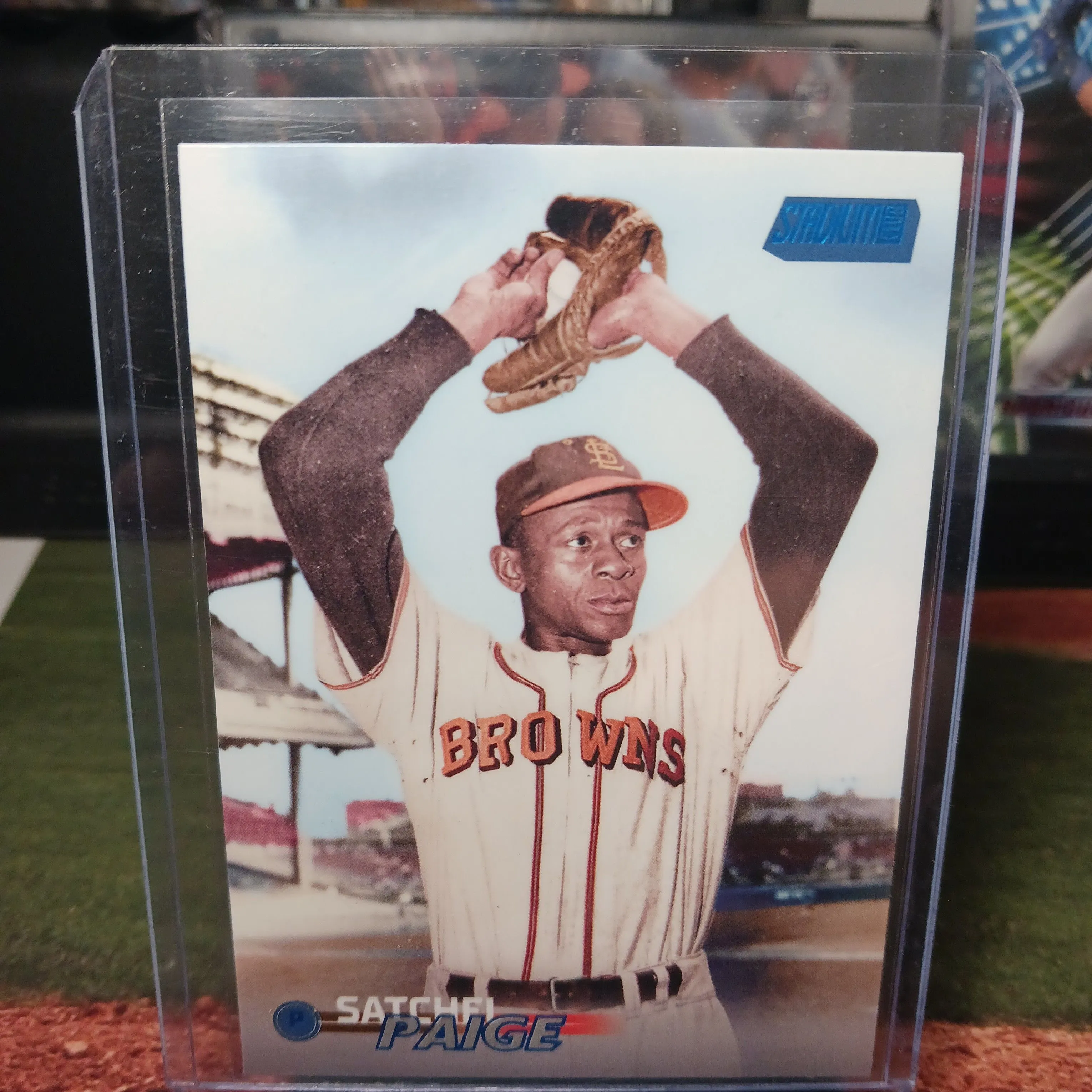 Product image for Satchel Paige Blue Foil /50 - 2023 Stadium Club - St. Louis Browns