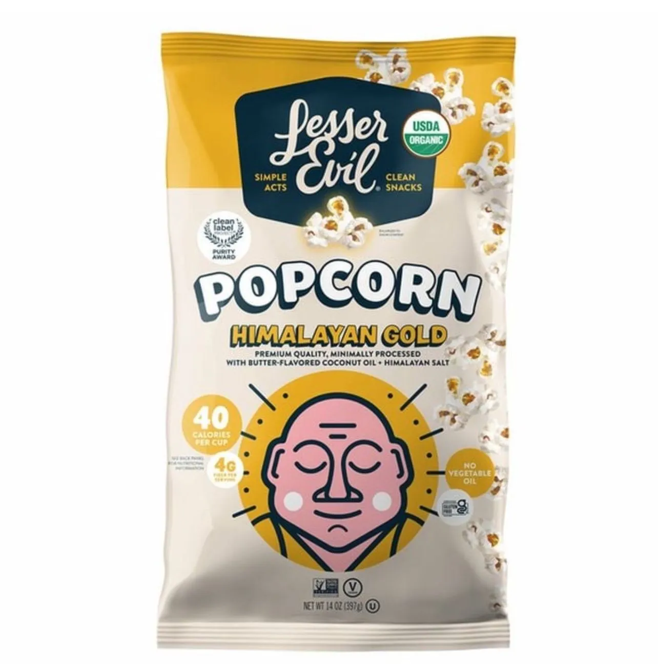 Product image for Pink Himalayan Gold Popcorn Organic Lesser Evil