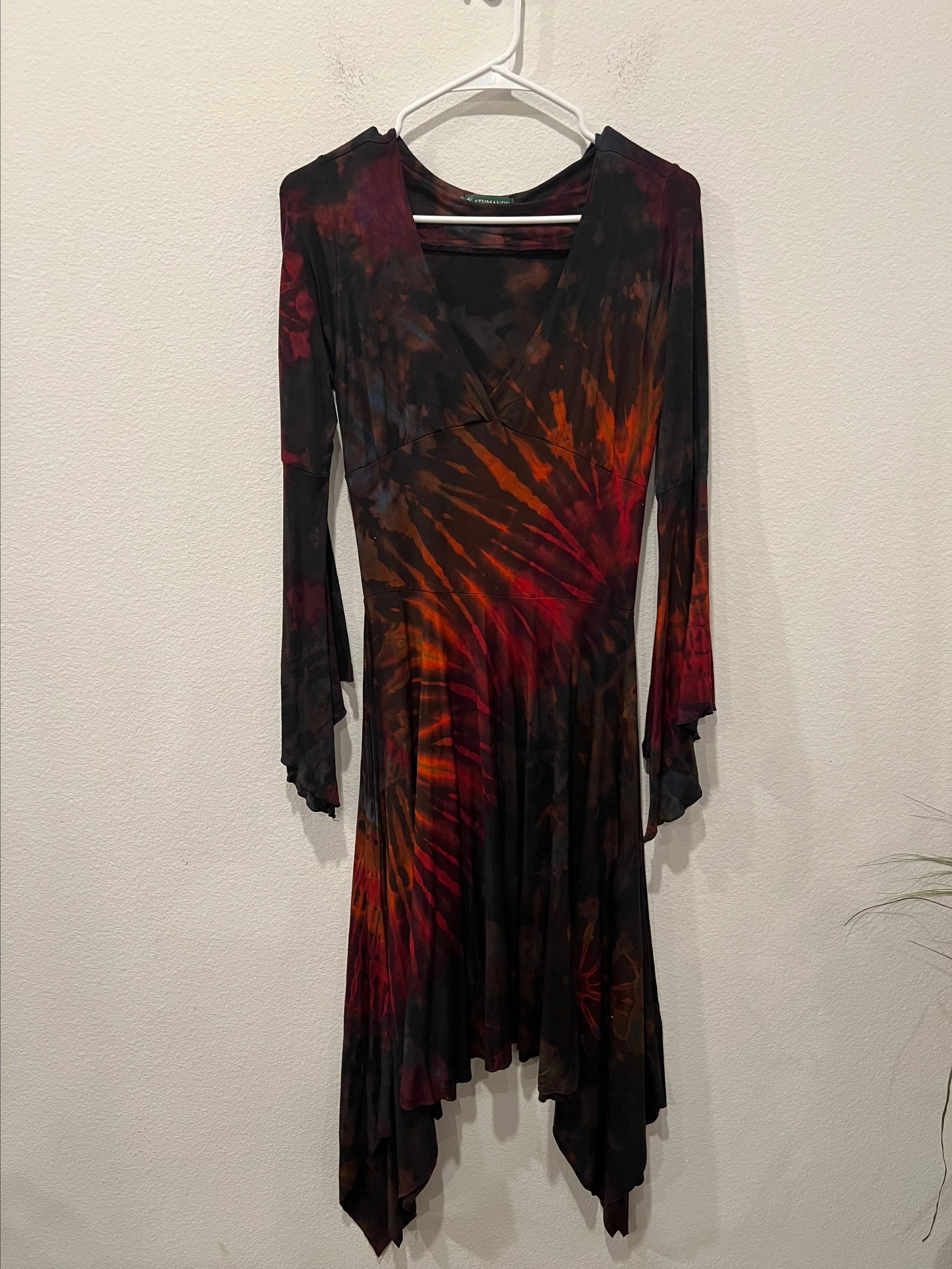Product image for Elegant Multicolor Tie-Dye Dress by Kathmandu