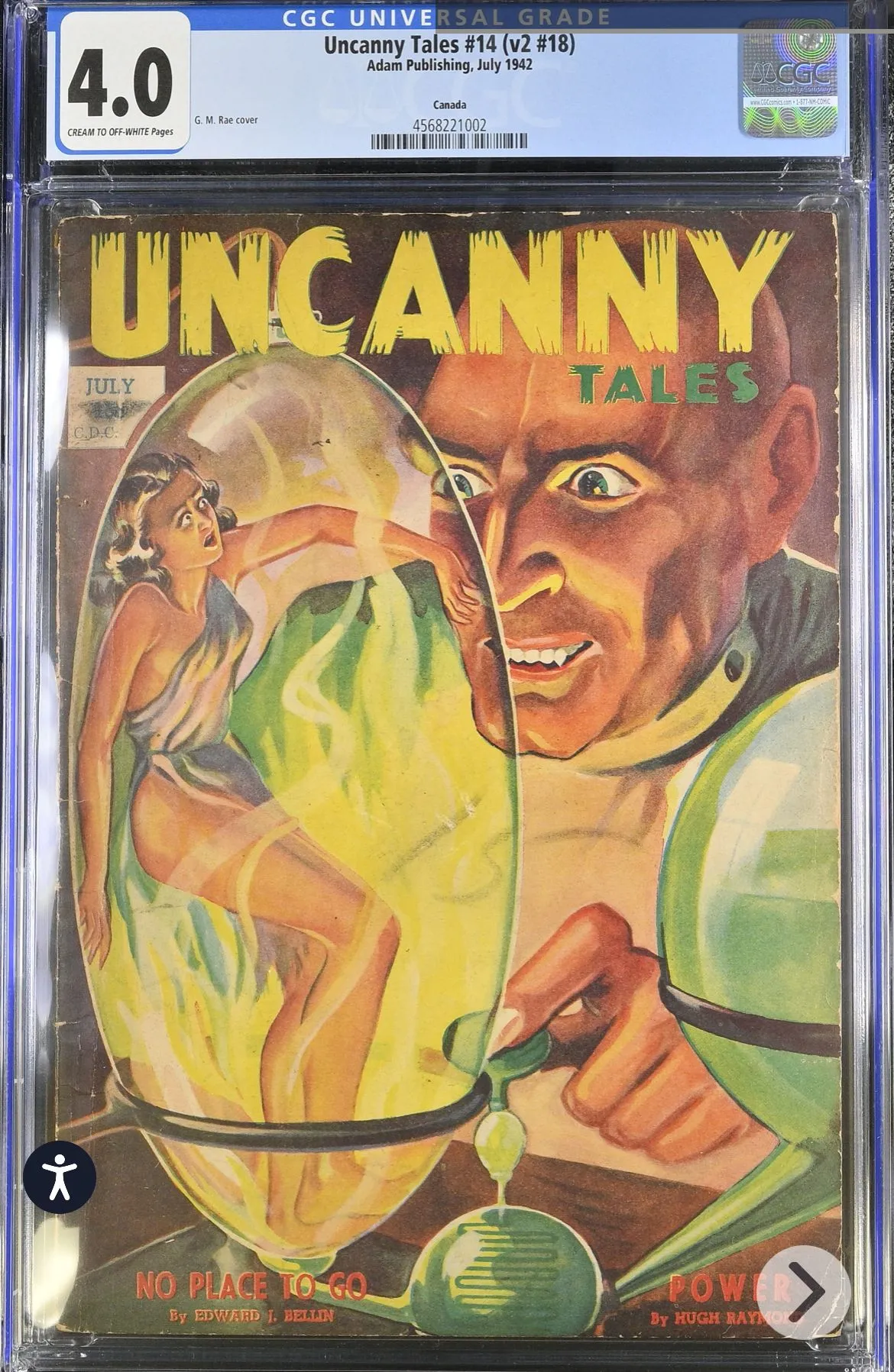 Product image for Uncanny tales July 1942 CGC 4.0