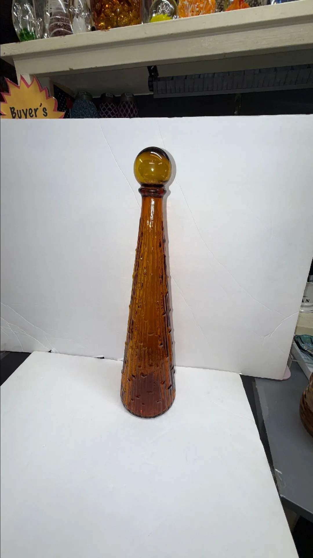 Product image for 1122 EMPOLI Amber Wax Drip Genie Bottle Decanter