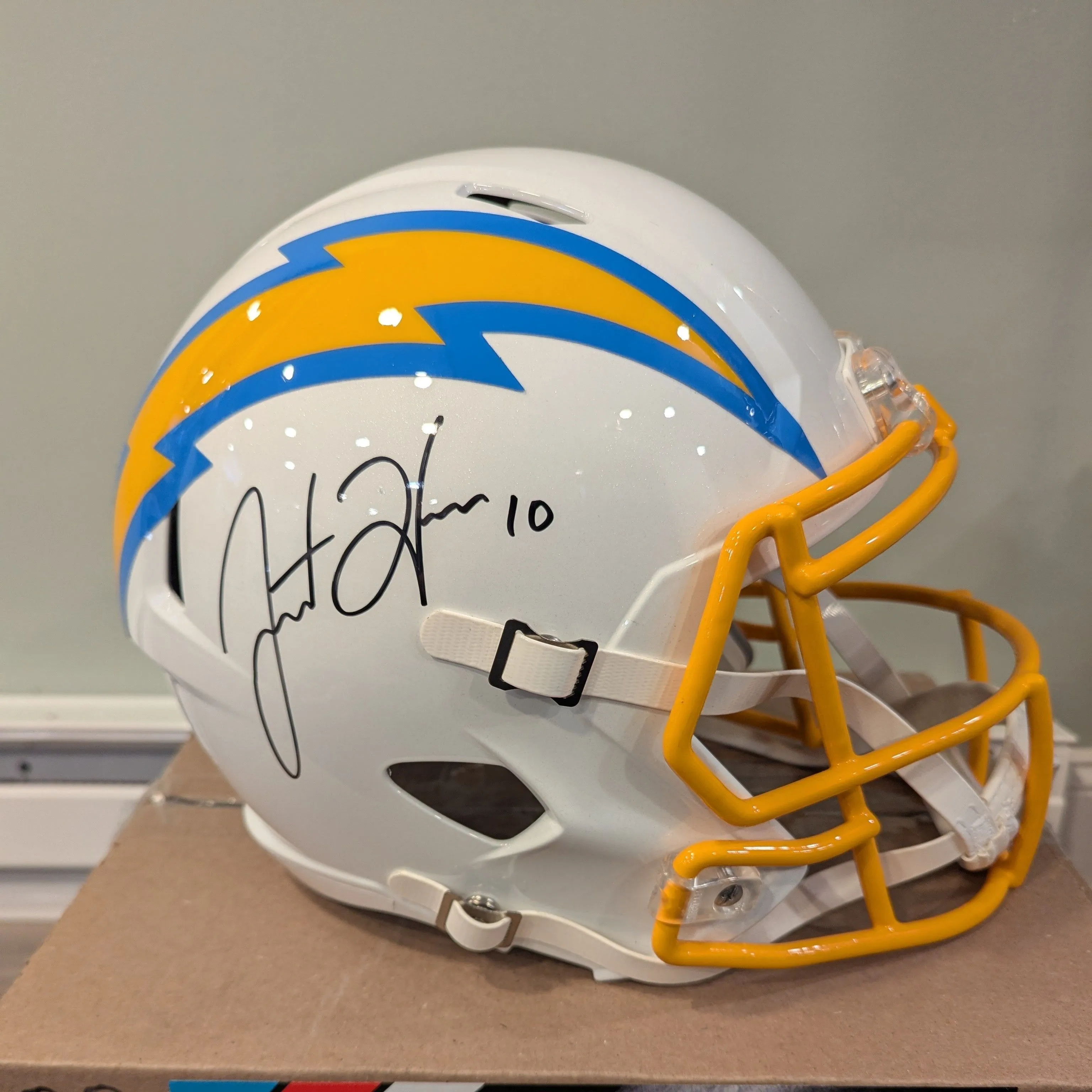 Product image for Justin Herbert Signed Chargers Full Size Rep Helmet