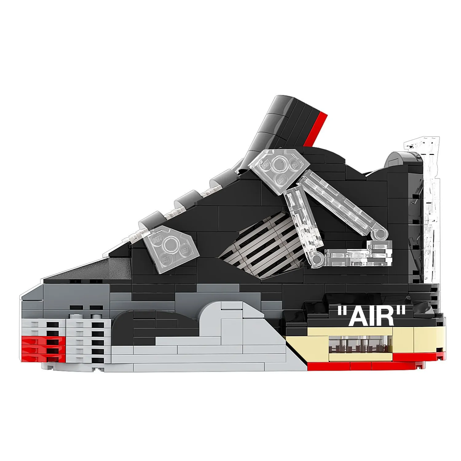 Product image for Regular Size AJ4 Off-White Bred Sneaker Bricks Building Set