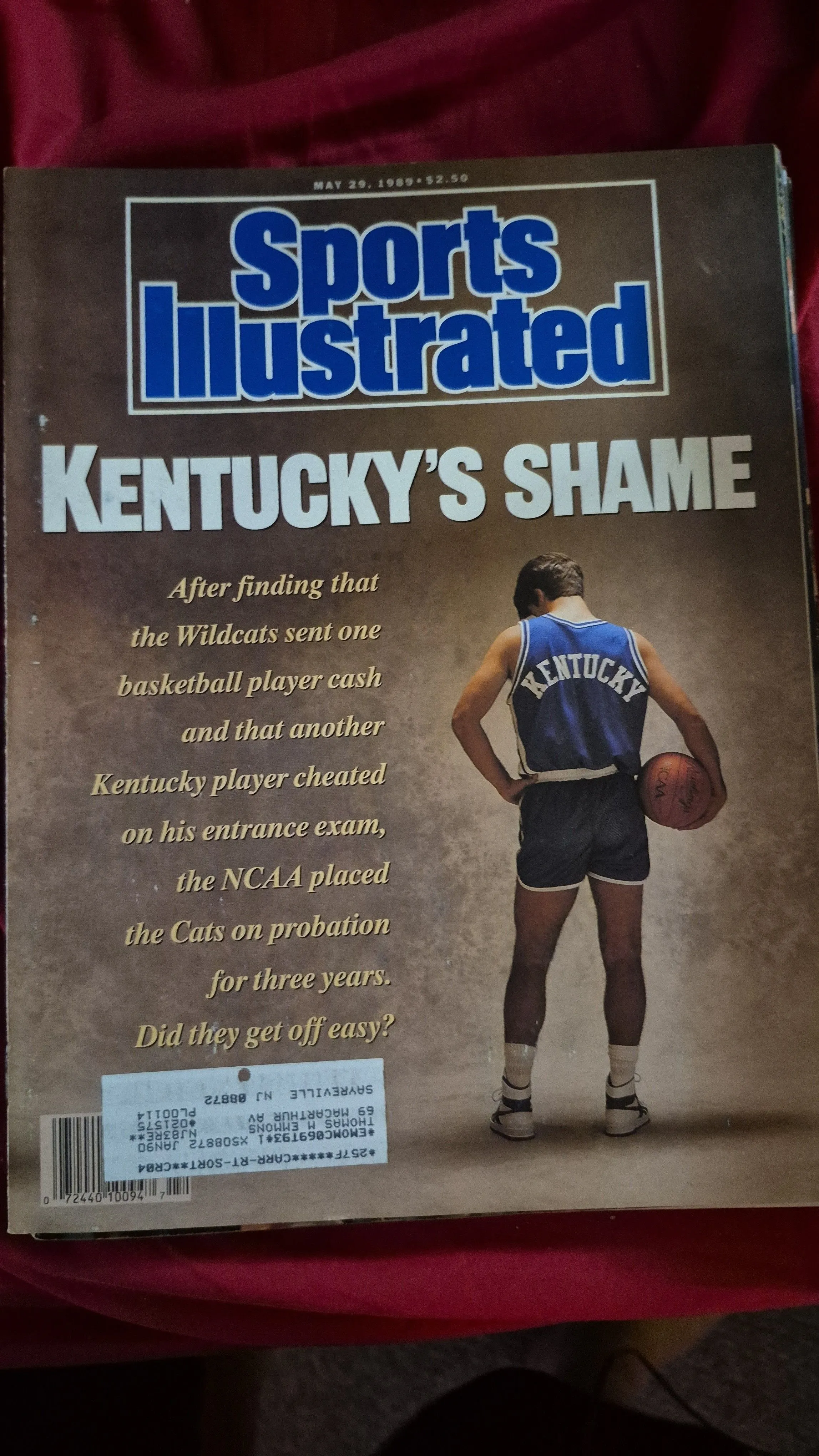 Product image for May 29 1989 Kentucky Wildcat Basketball Sports Illustrated Magazine PAY FOR PLAY