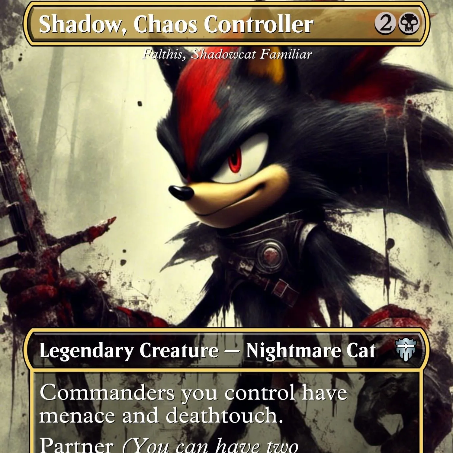 Magic/MTG - PROXY ART Falthis Shadowcat Familiar Shadow The Hedgehog   Whatnot: Shop, Sell, Connect