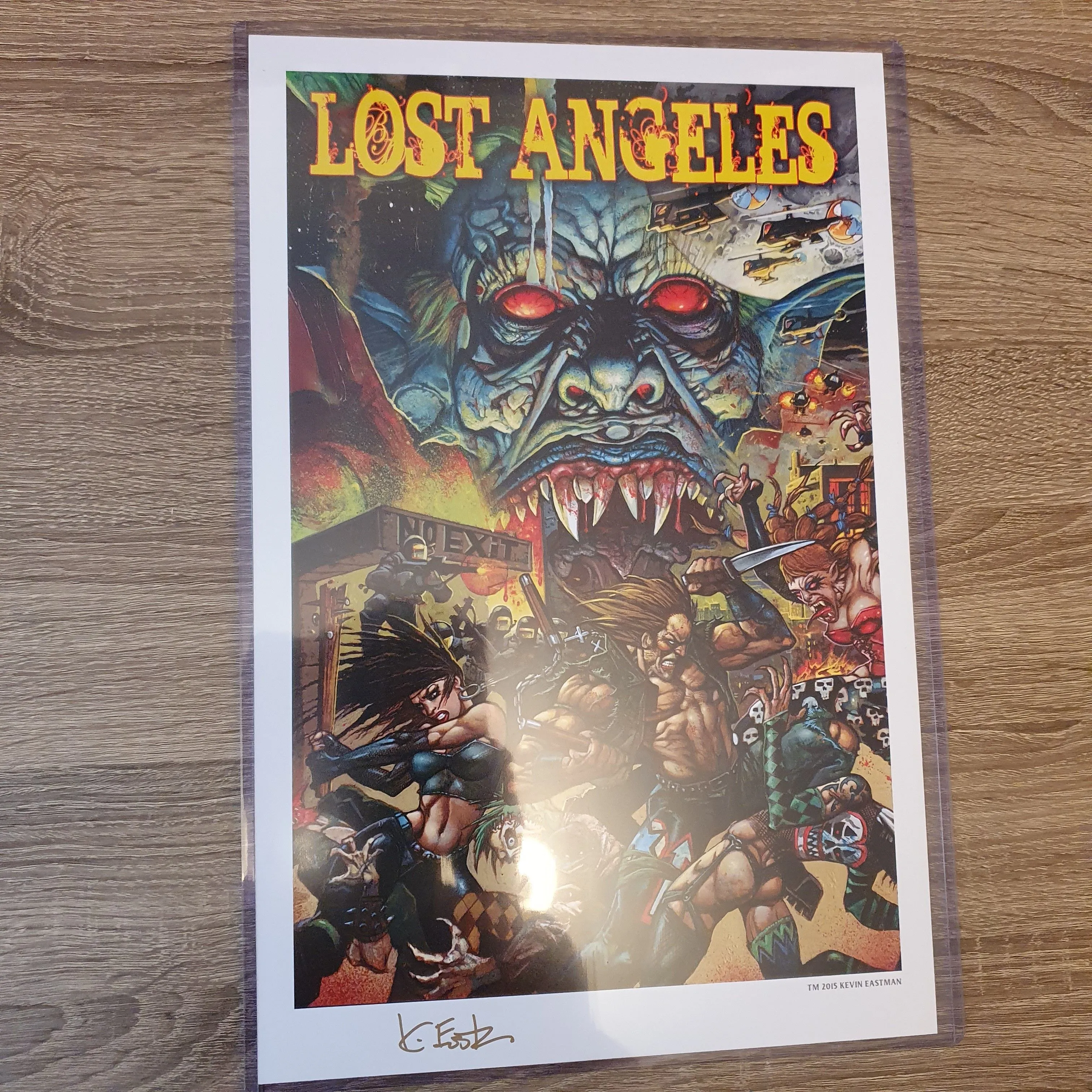 Product image for 04. Art Print 12. Lost Angeles Signed by Kevin Eastman TMNT Co creator