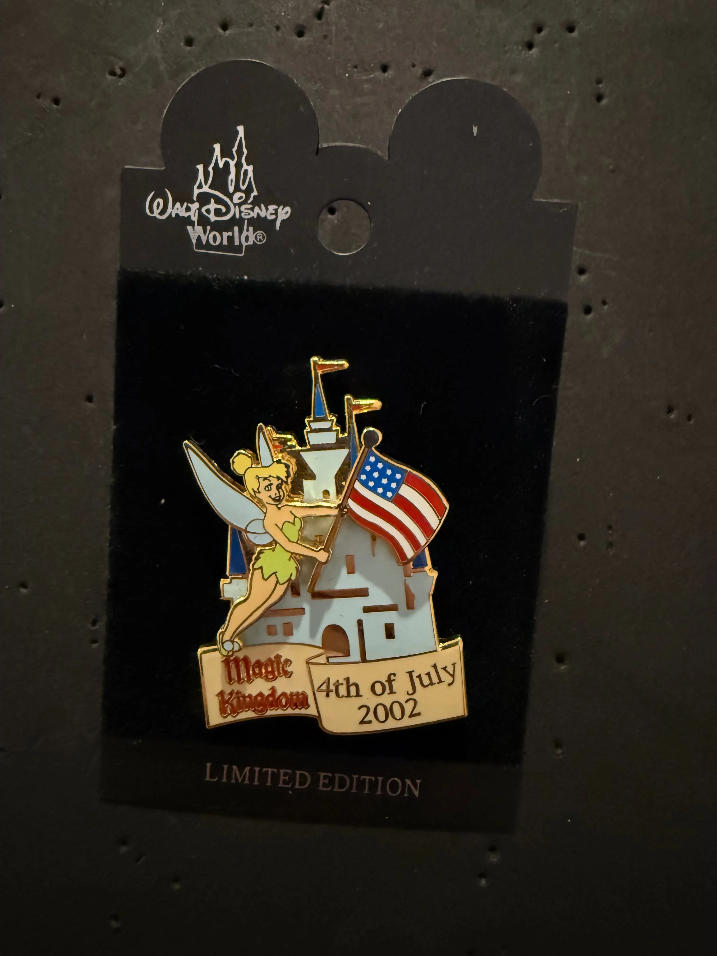 Product image for Tinker Bell Castle Flag 4th of July pin (A3)