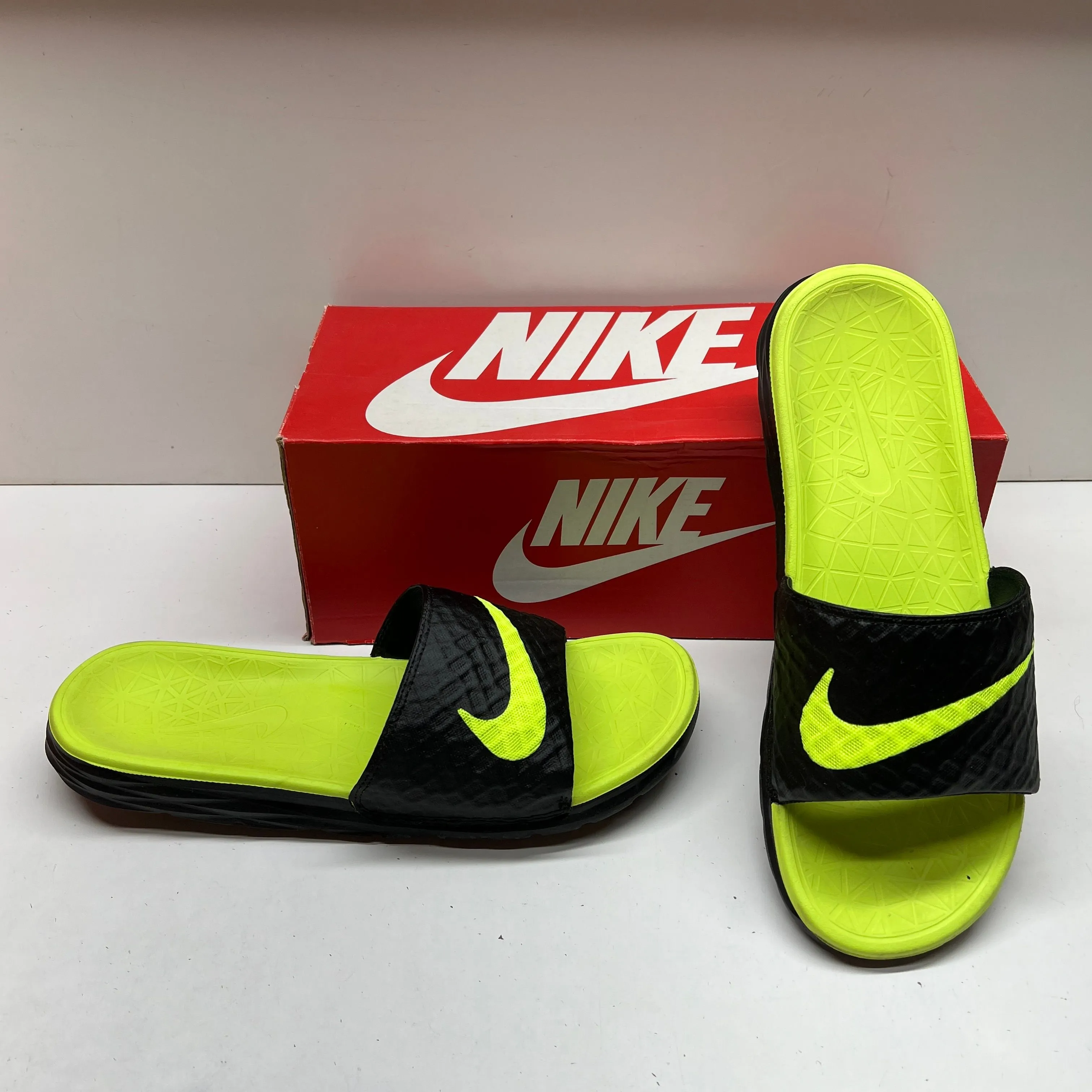 Product image for Nike Benassi Solarsoft Slide 2 705474 070 Green Black Slides Sandals Shoe Men 12