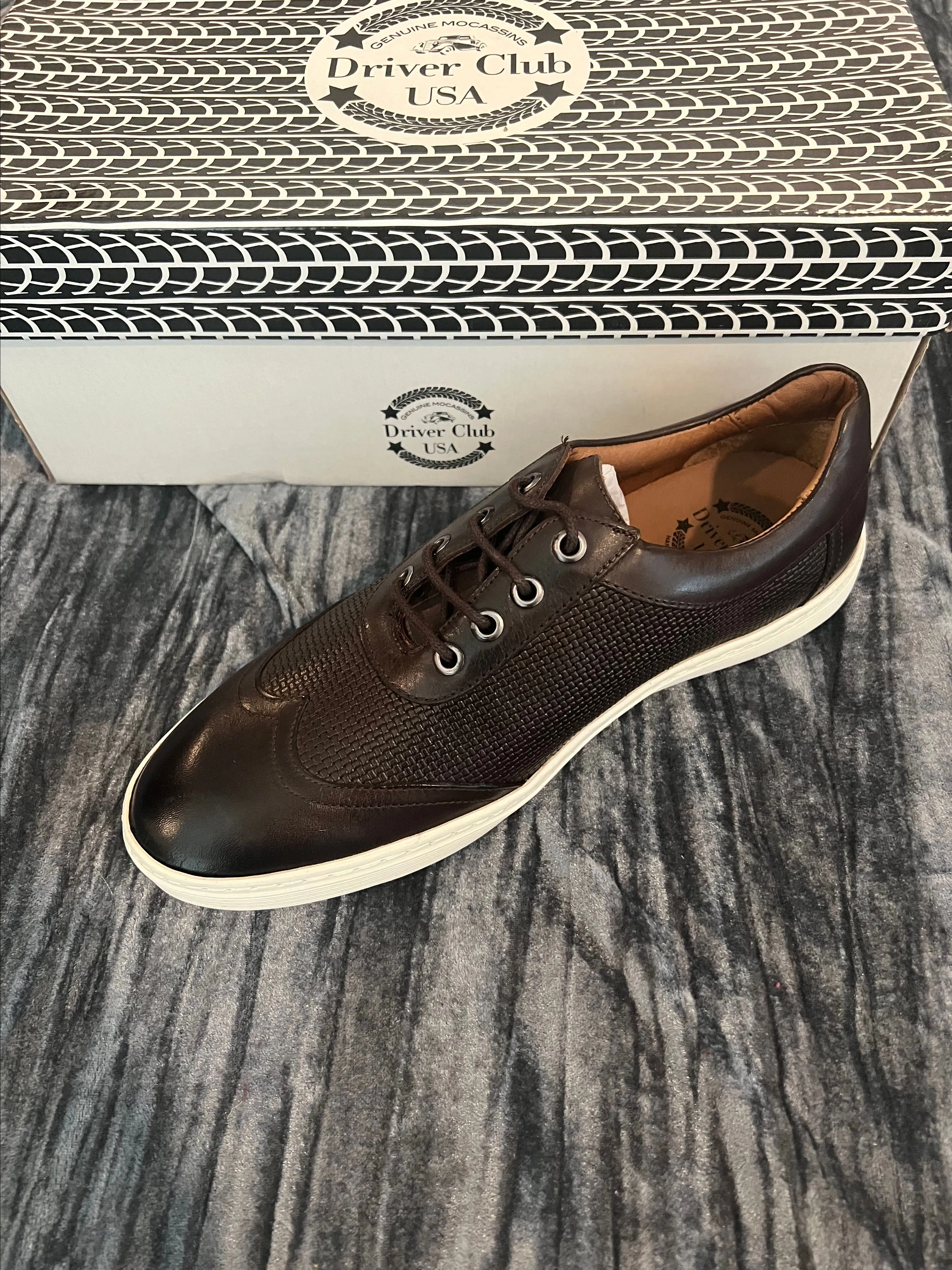 Product image for Driver Club USA Men's Brown Leather Shoes Size 7