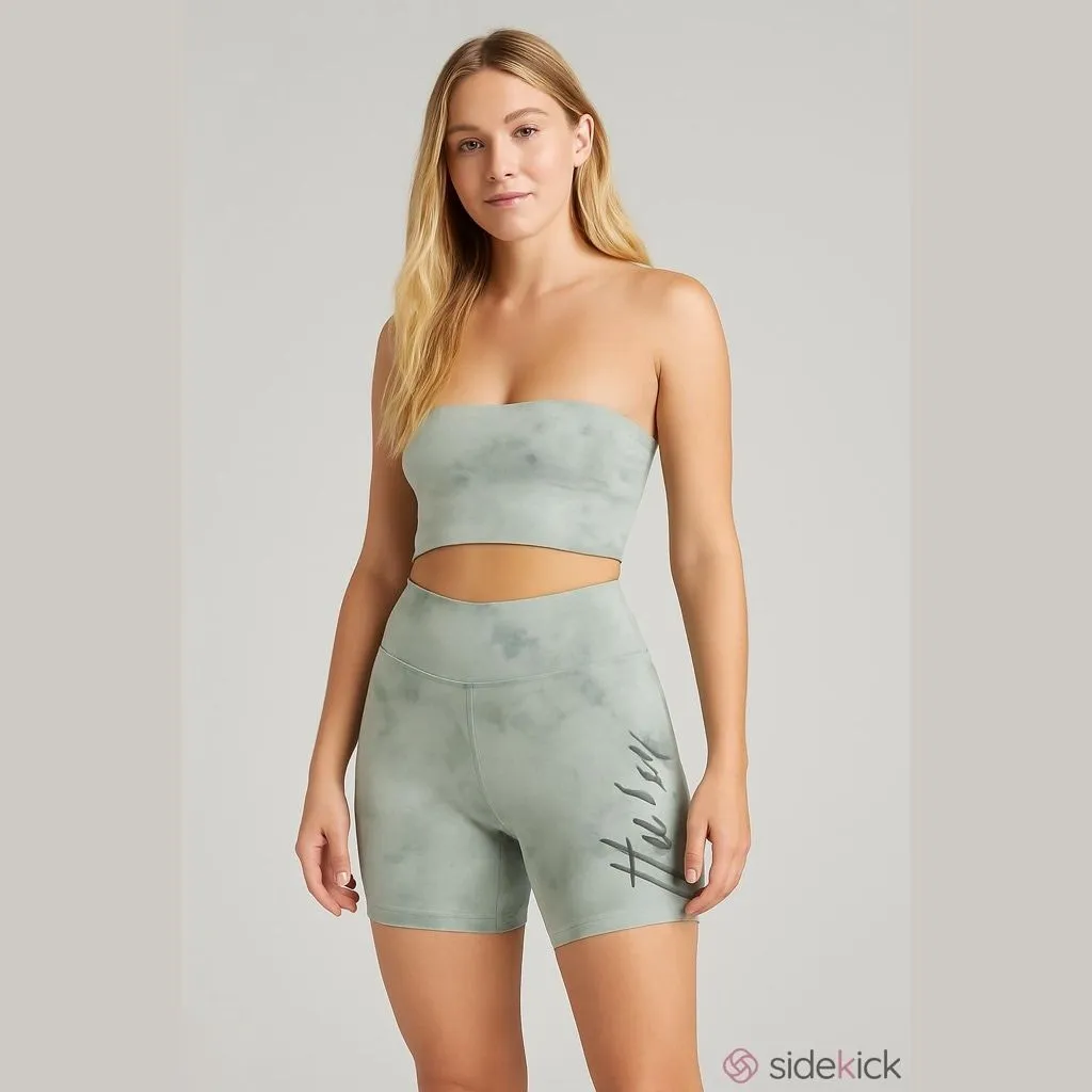 Product image for Women's Hurley Sage Green Grey Tie-Dye Bike Shorts S