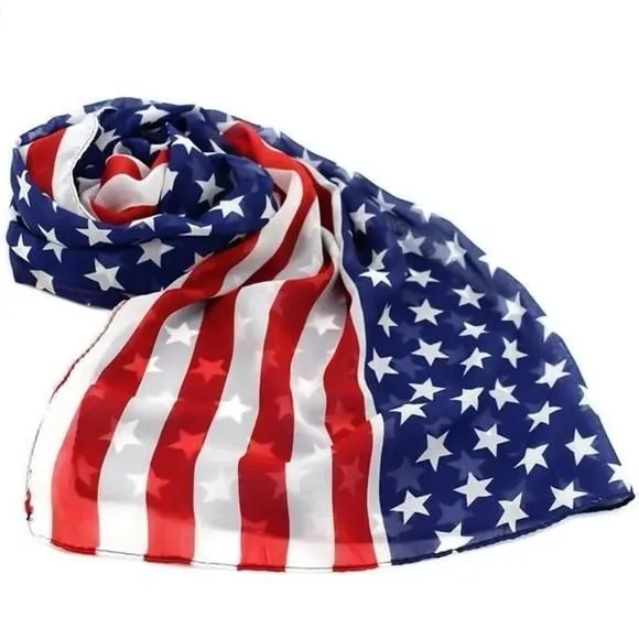 Product image for American Flag Scarf Patriotic 4th of July Stars Stripes