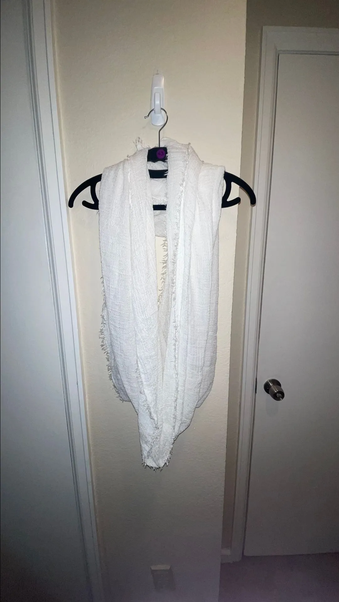Product image for 43 -NWT- One Size Inifinity Scarf - Raw Hem- Gauzy Like Cotton Feel