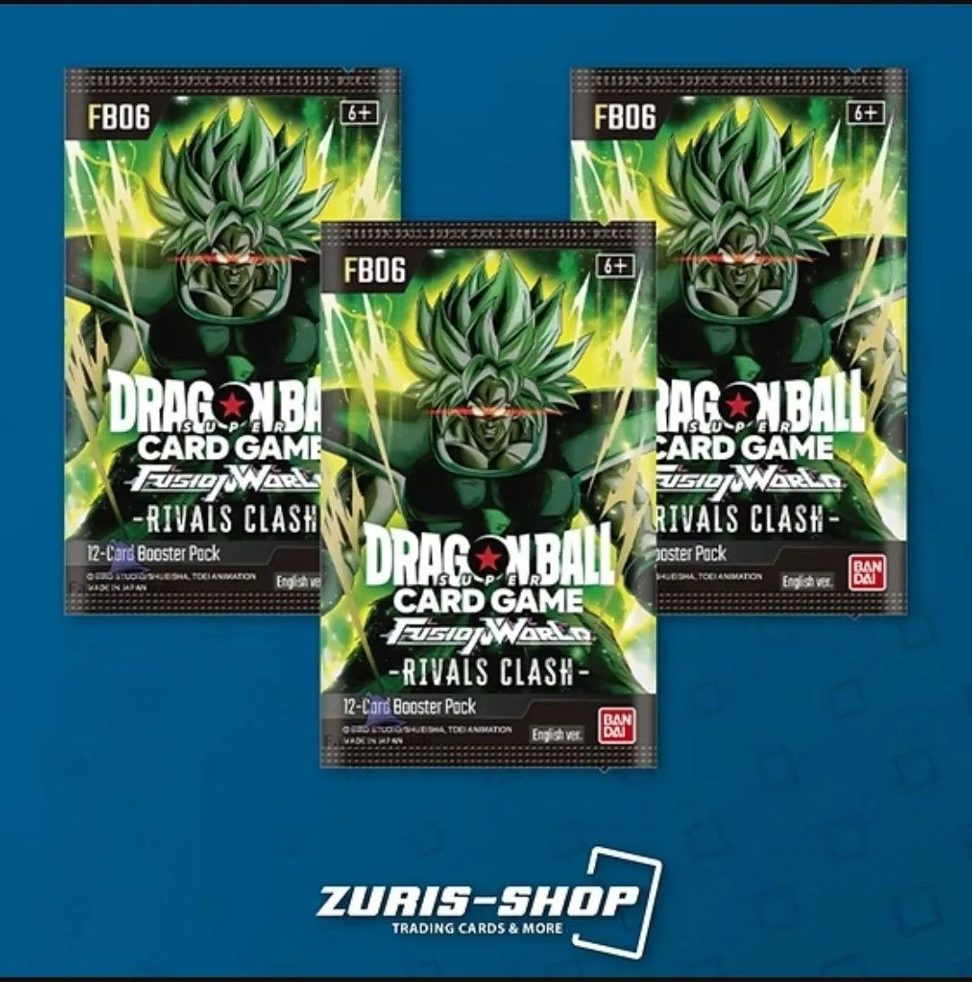 Product image for 3x Dragon Ball Super Rivals Clash Card Game - Fusion World FB06 Booster Pack