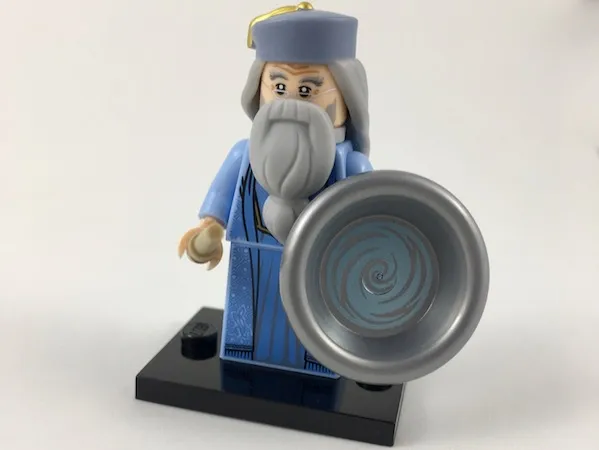 Product image for LEGO, CMF, Albus Dumbledore, Harry Potter, Series 1 (Complete Set with Stand and Accessories)