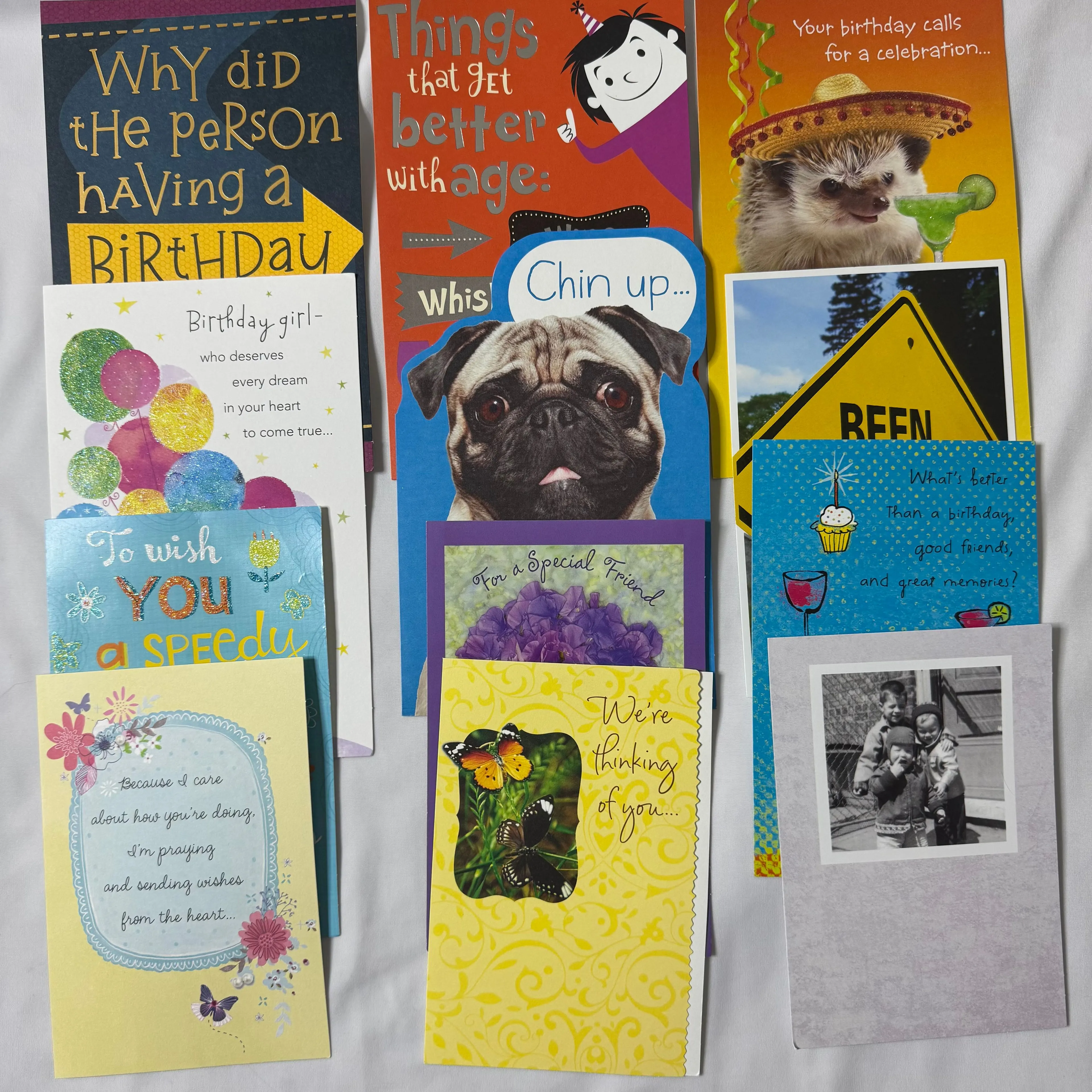 Product image for 9. 12 Greeting Cards, Ephemera, unused cards, bundle lot