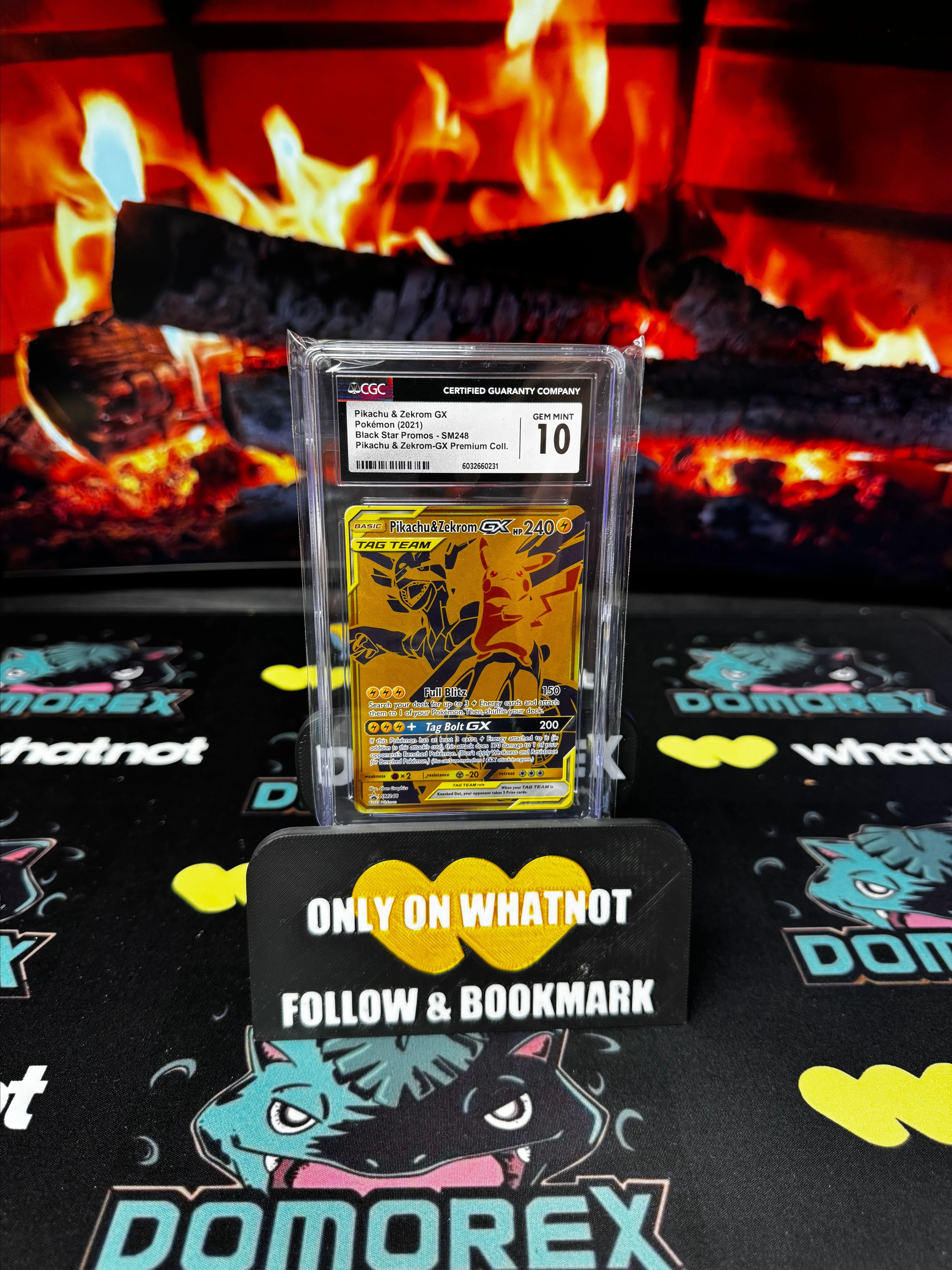Product image for 2021 Pokémon SM248 Black Star Promo Pikachu & Zekrom GX- CGC 10