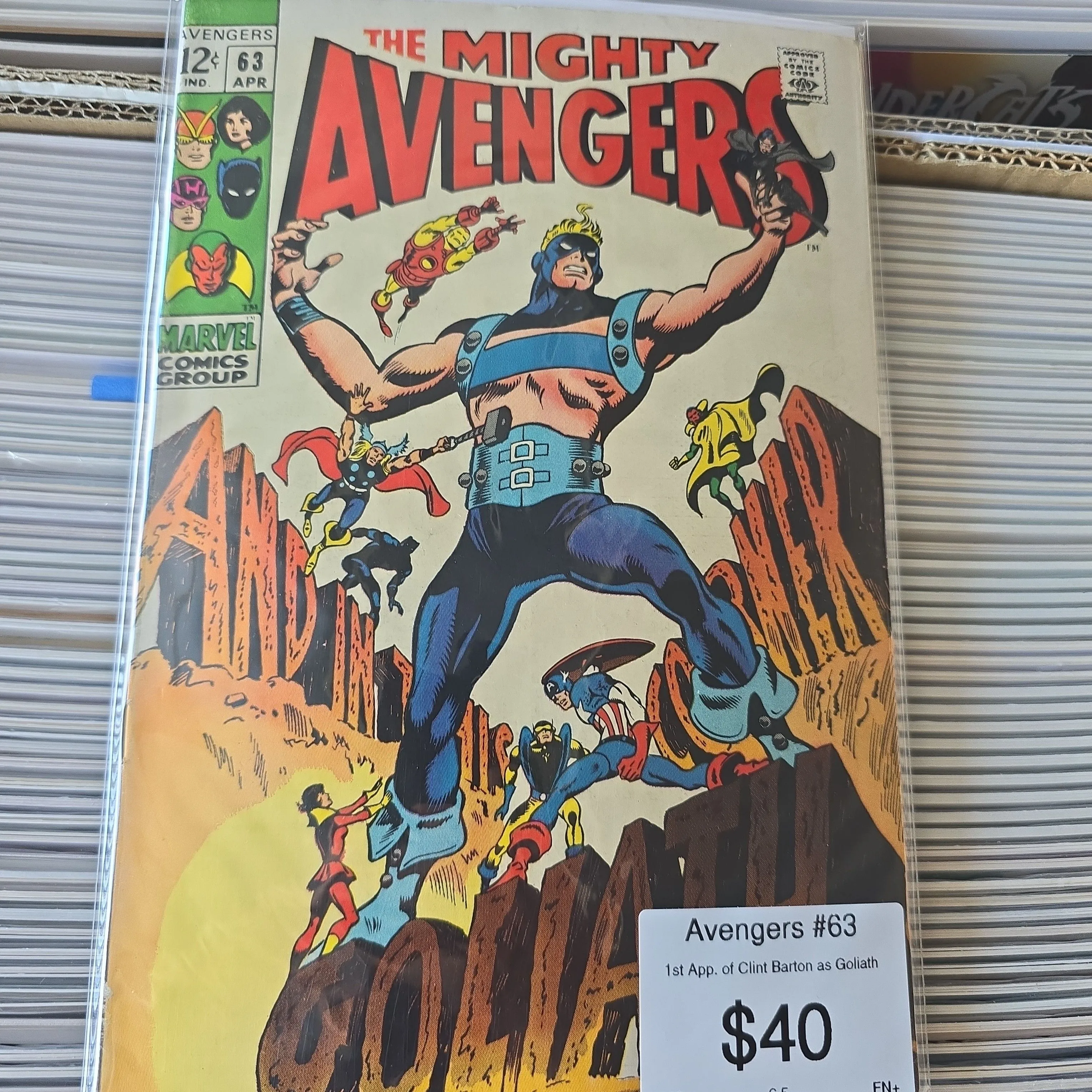 Product image for Avengers #63 (1st App. of Clint Barton as Goliath)