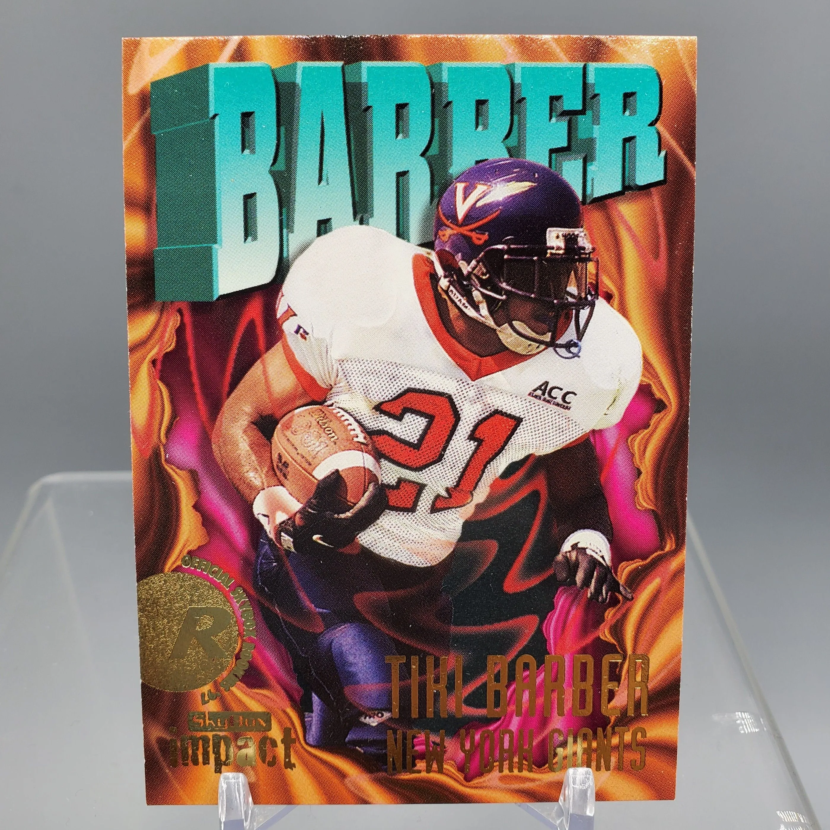 Product image for 1997 Skybox Impact #210 Tiki Barber Rookie Card