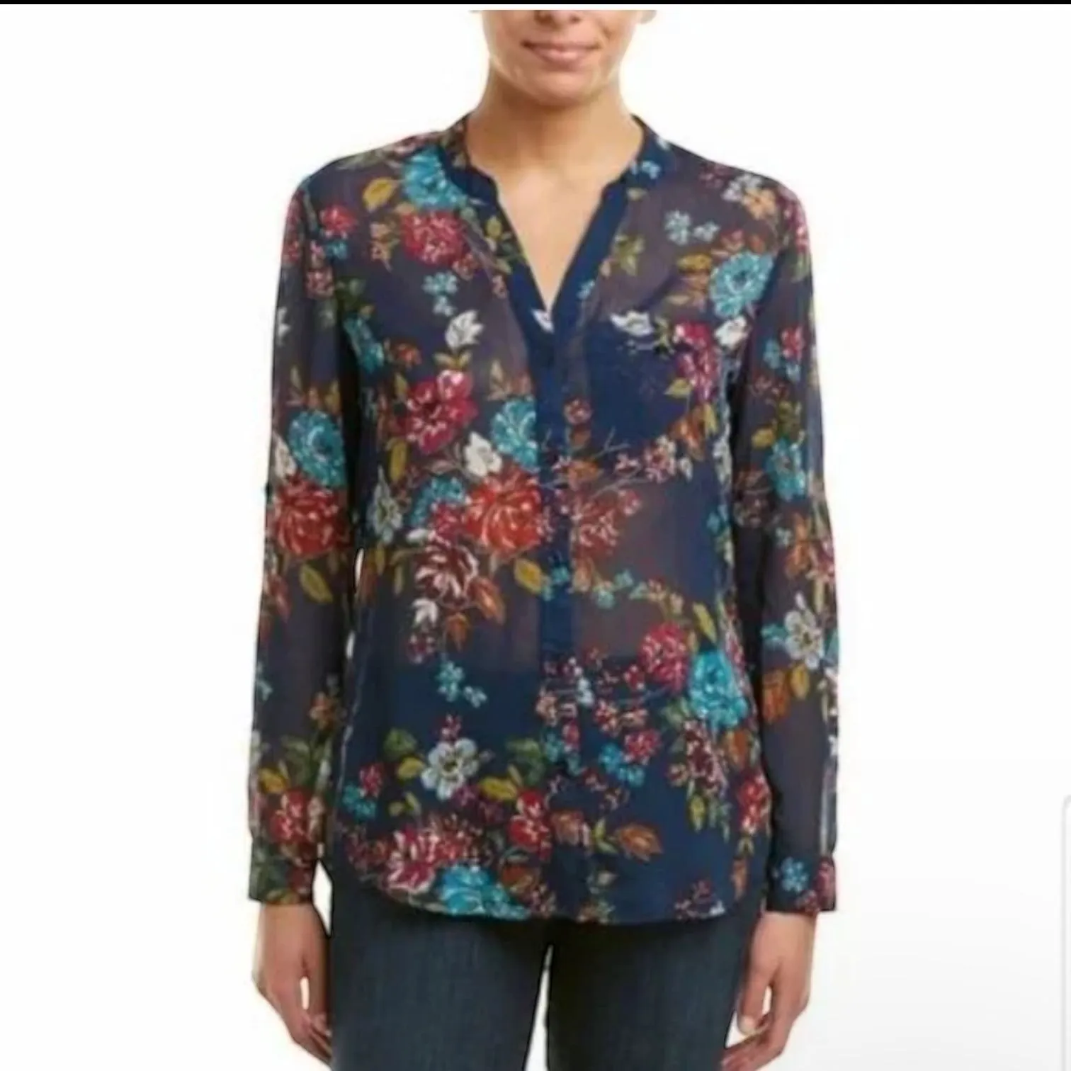 Product image for Kut From The Kloth Floral V-Neck Samll