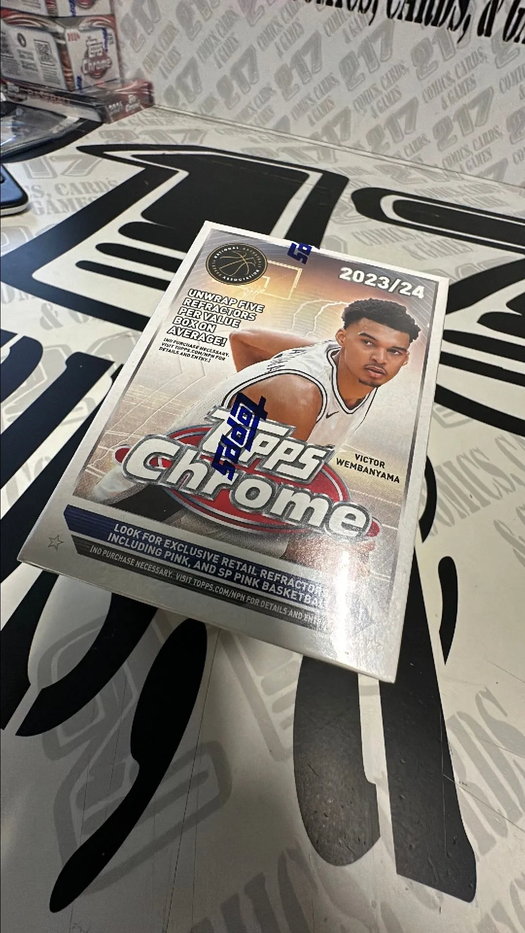 Product image for 2023-24 Topps Chrome Basketball blaster box