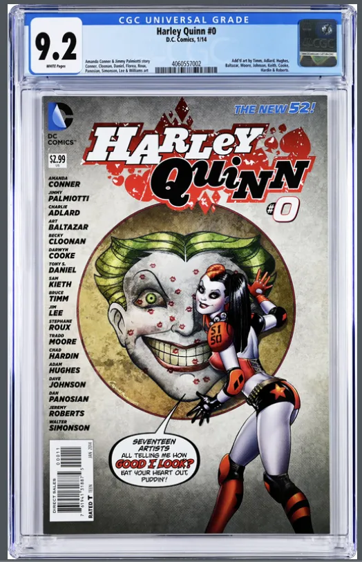 Product image for Harley Quinn #0 2014 DC Comics CGC 9.2 New 52 1st Appearances 1st Print