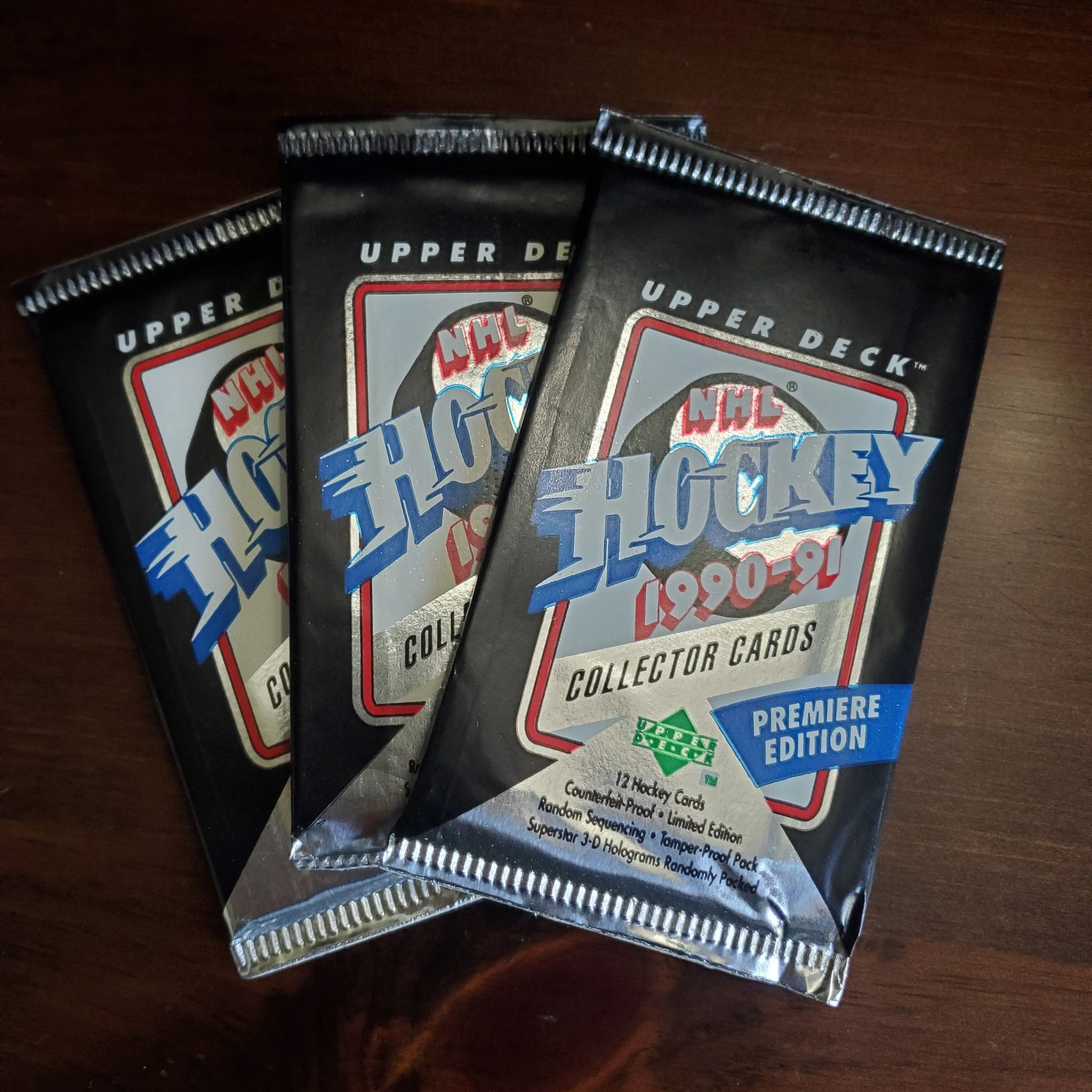 Product image for 1990-91 Upper Deck lot of 3 packs