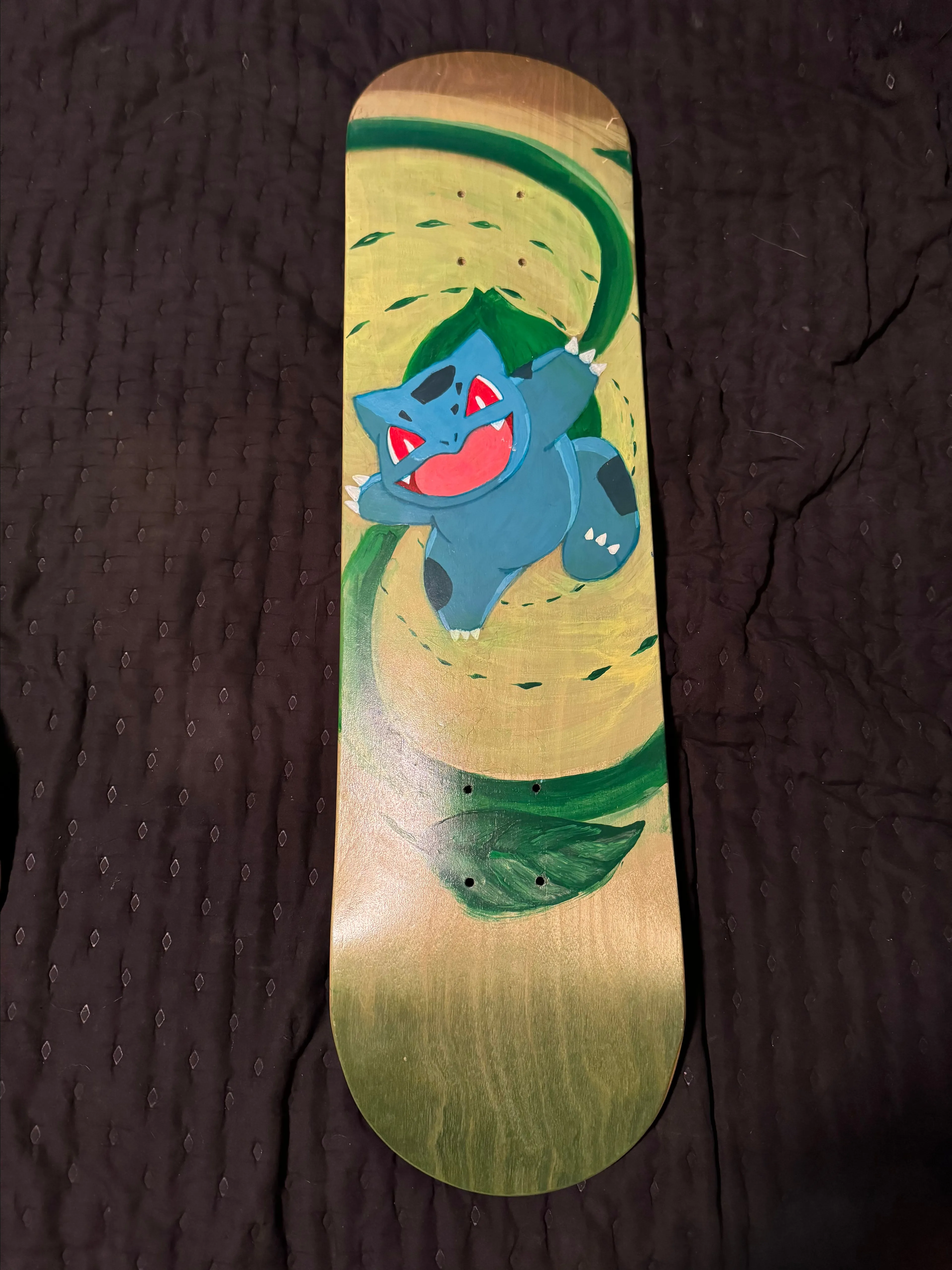 Product image for Custom painted bulbasaur skateboard deck