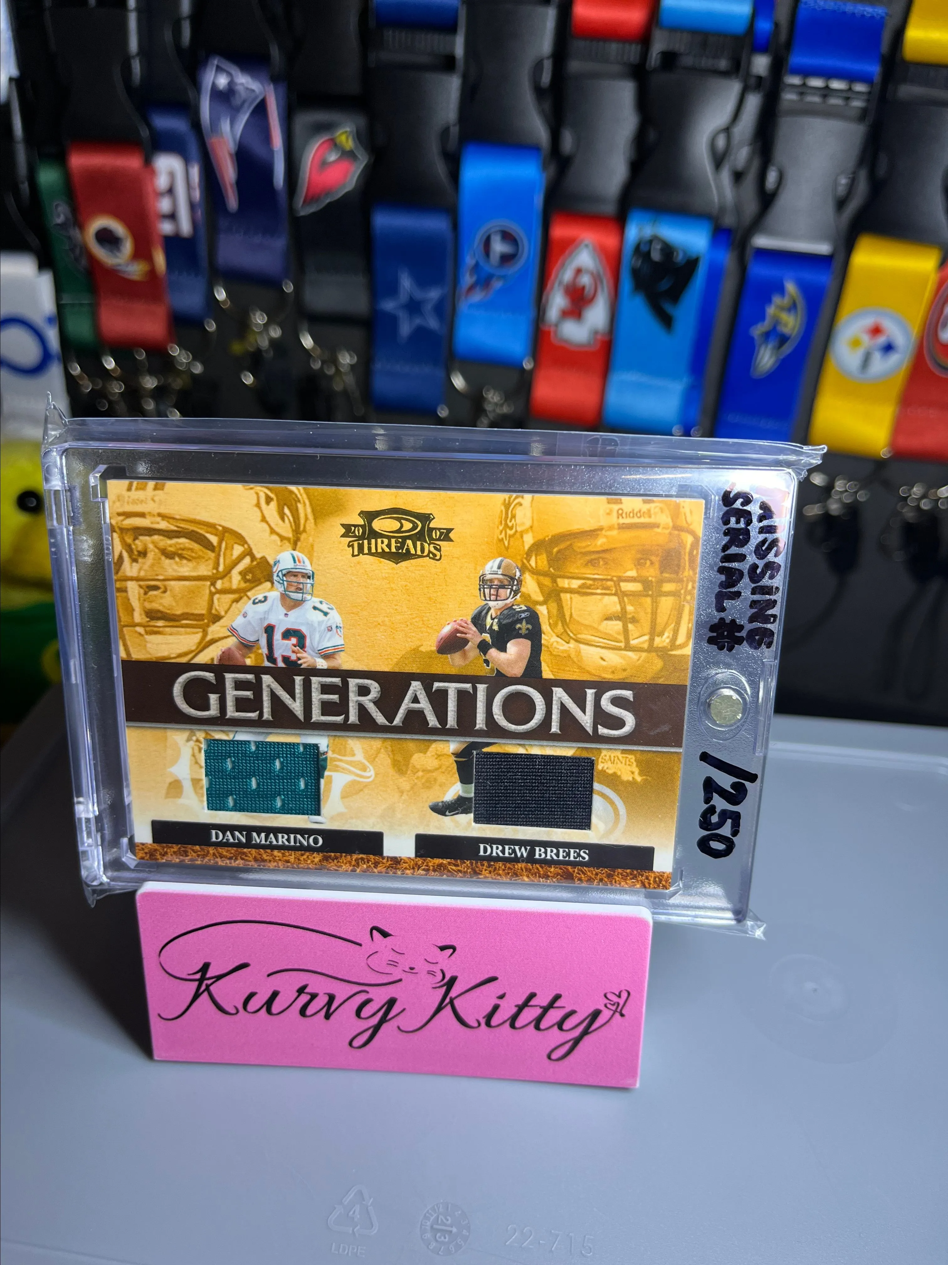 Product image for 2007 Donruss Playoff Dan Marino and Drew Brees GU Patches