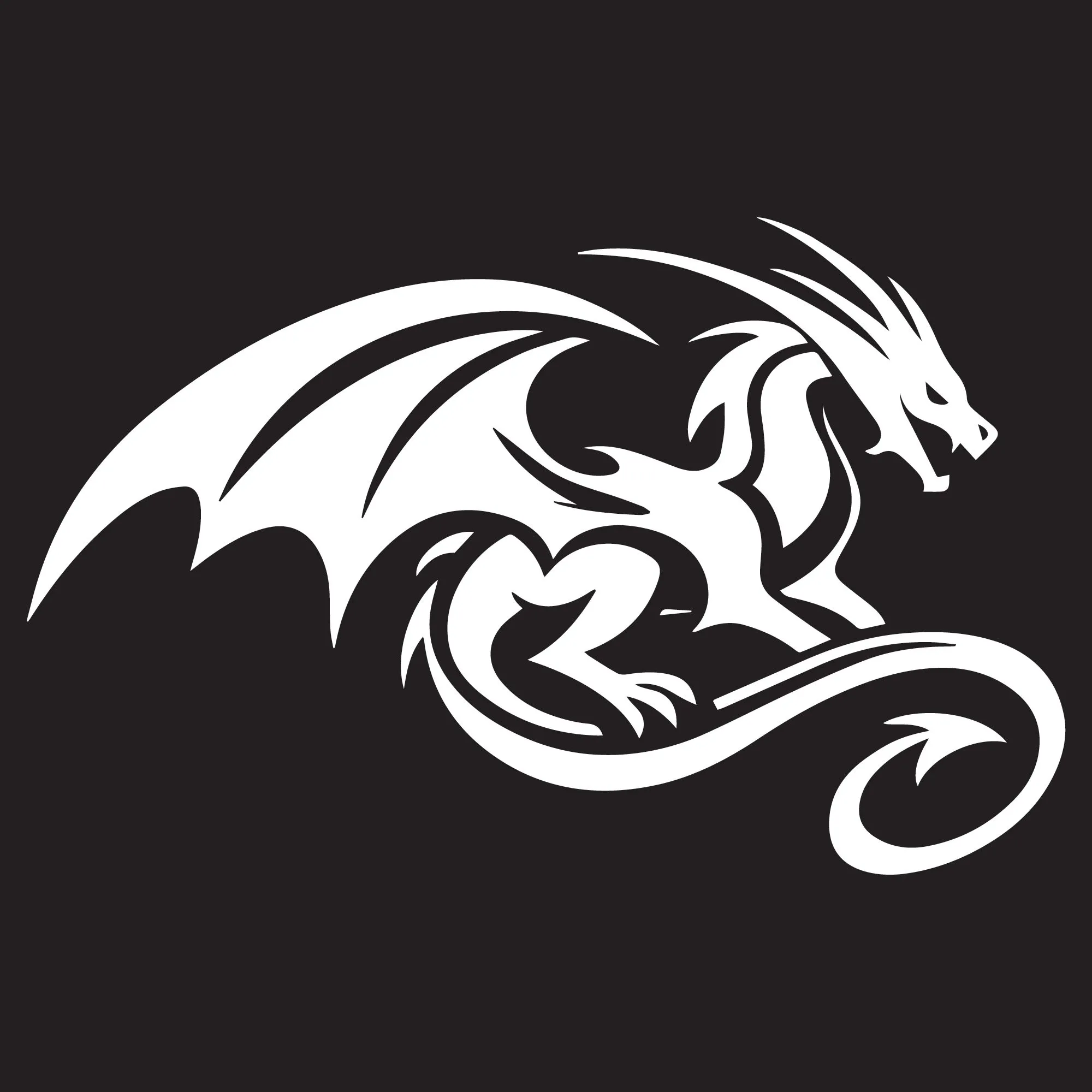 Product image for 6" Spikey Dragon Vinyl Decal