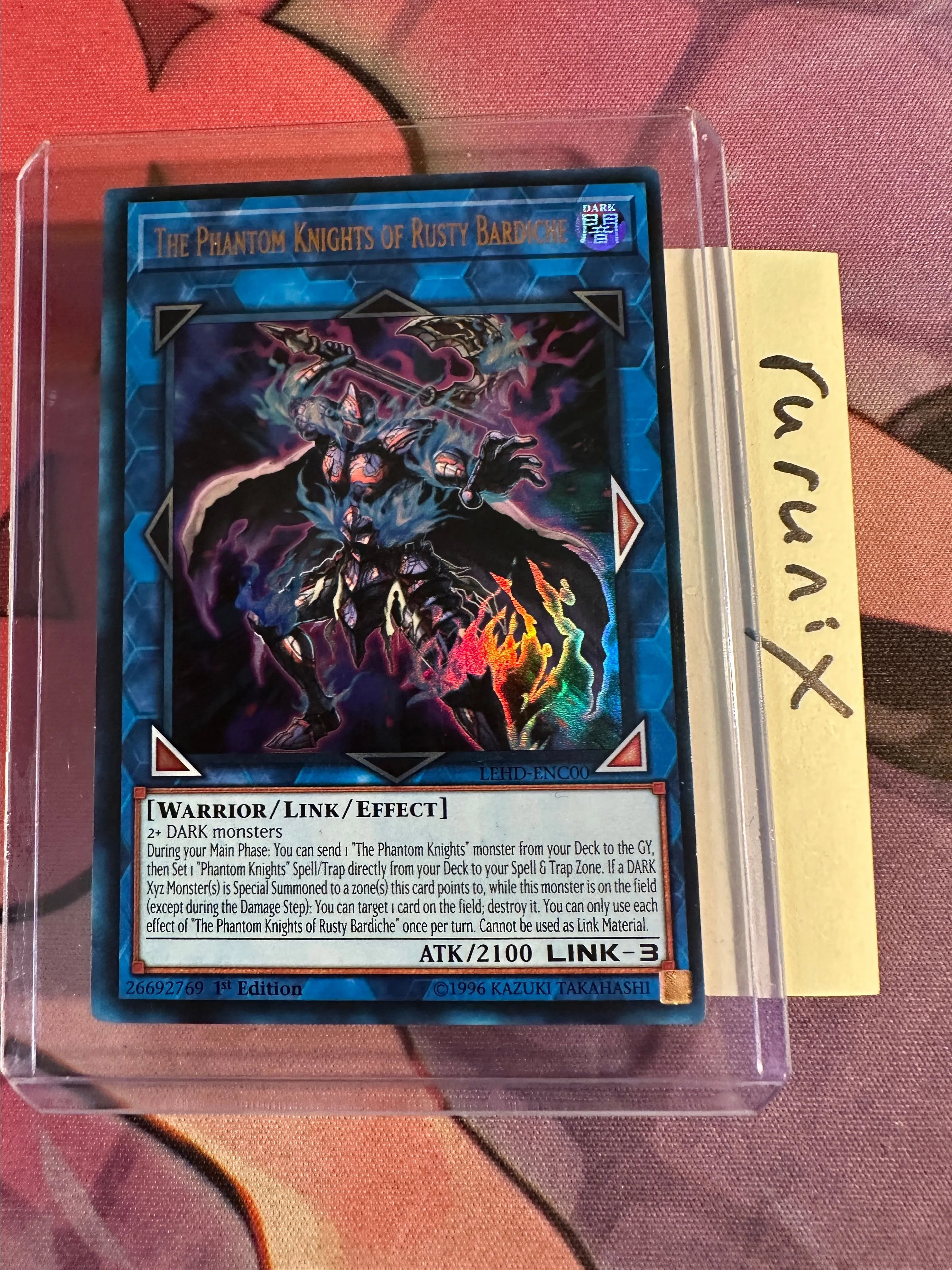 Yugioh The Phantom Knights of Rusty Bardiche LEHD-ENC00 Ultra Rare Legendary  Hero Decks (LDK4)  Whatnot: Shop, Sell, Connect