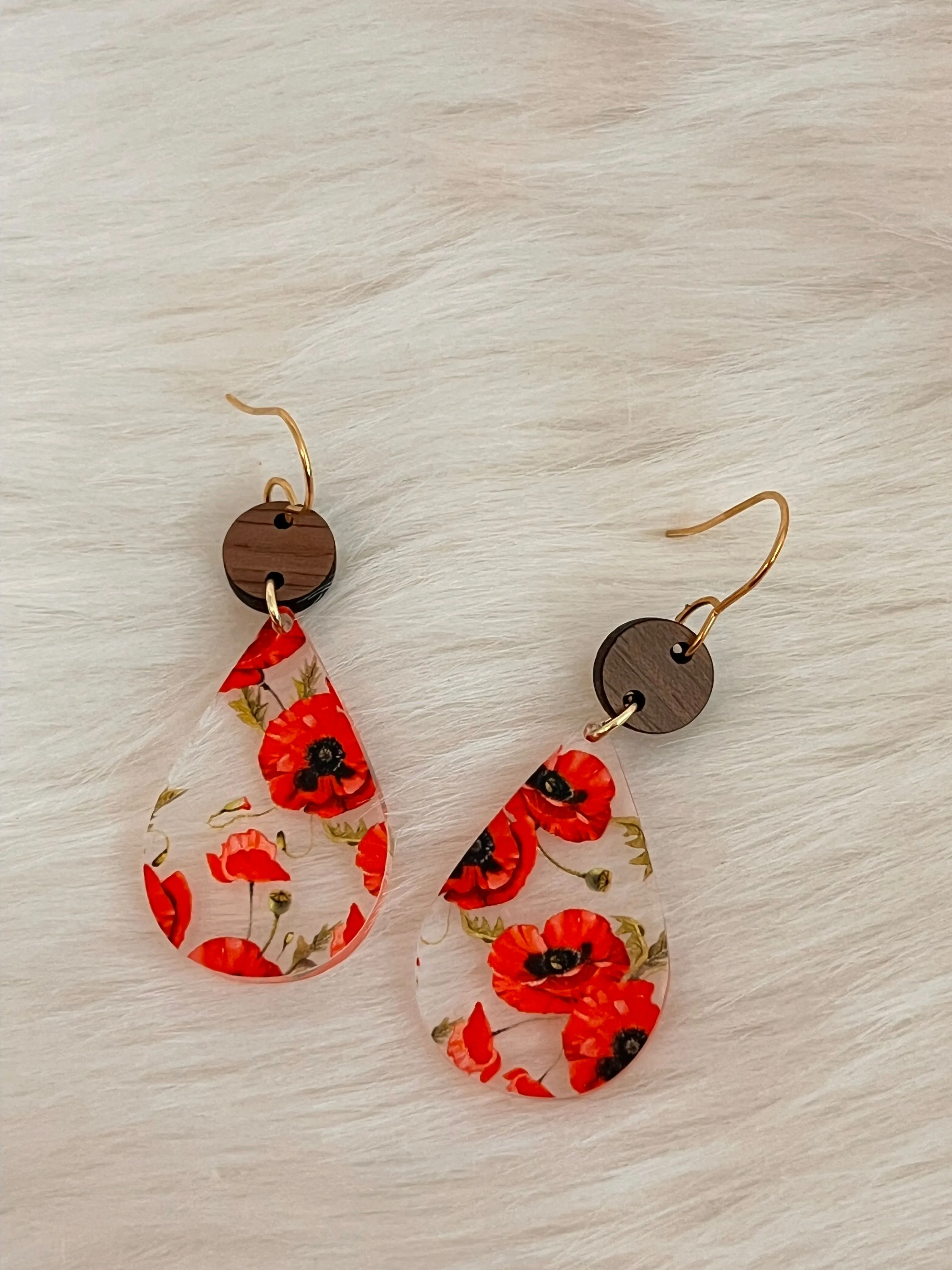 Product image for Red flower Earrings 