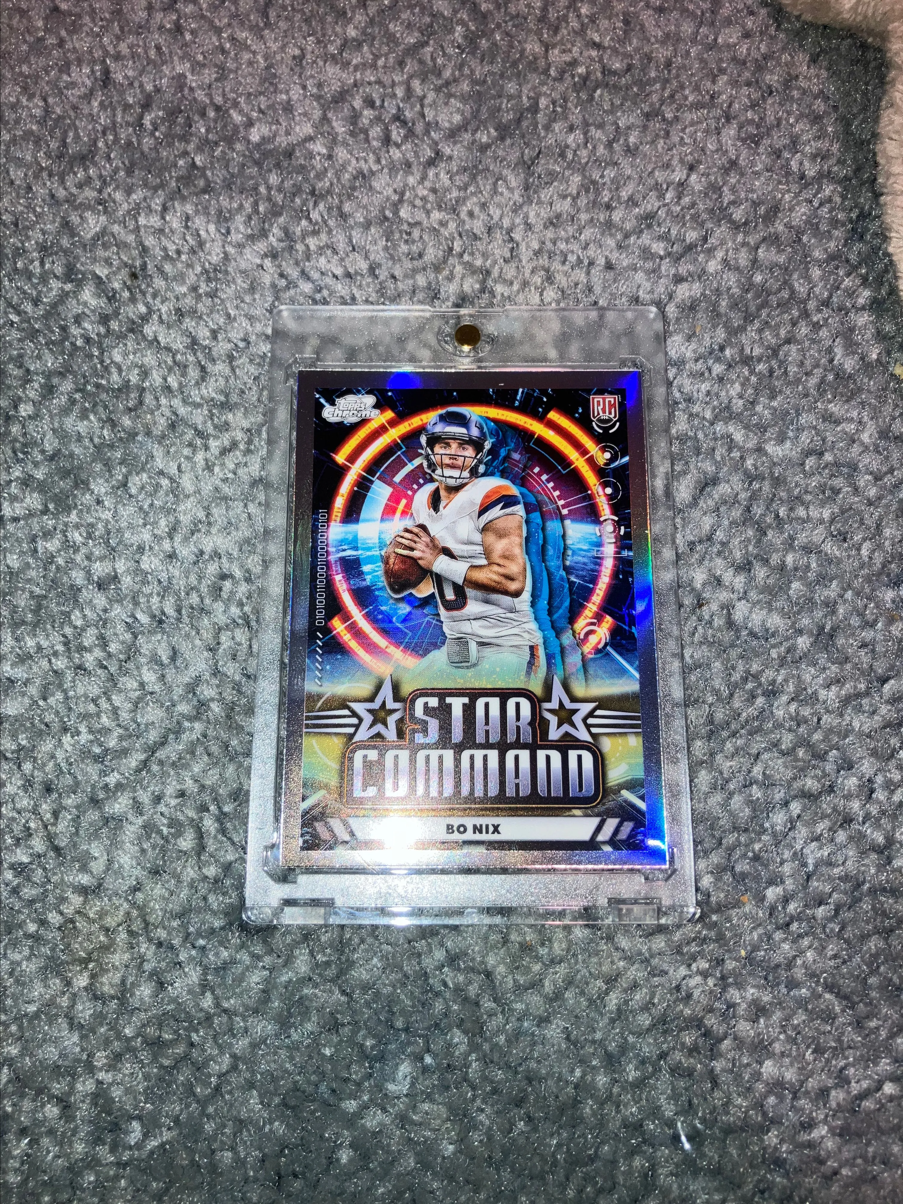 Product image for bo nix topps chrome holo rookie