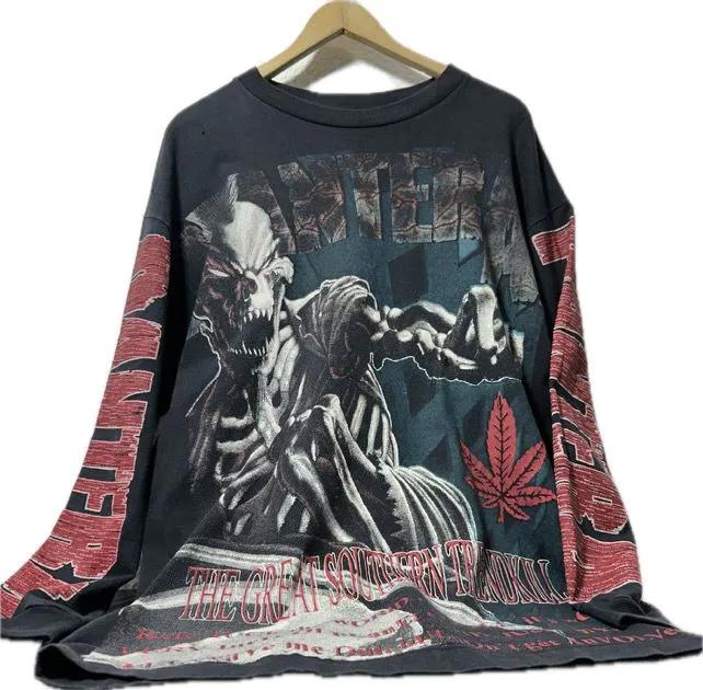 Product image for 19.- 90s Pantera Mexican Bootleg by Peyote Missing tag (23.5x30”) Has some pinholes, double stitch a