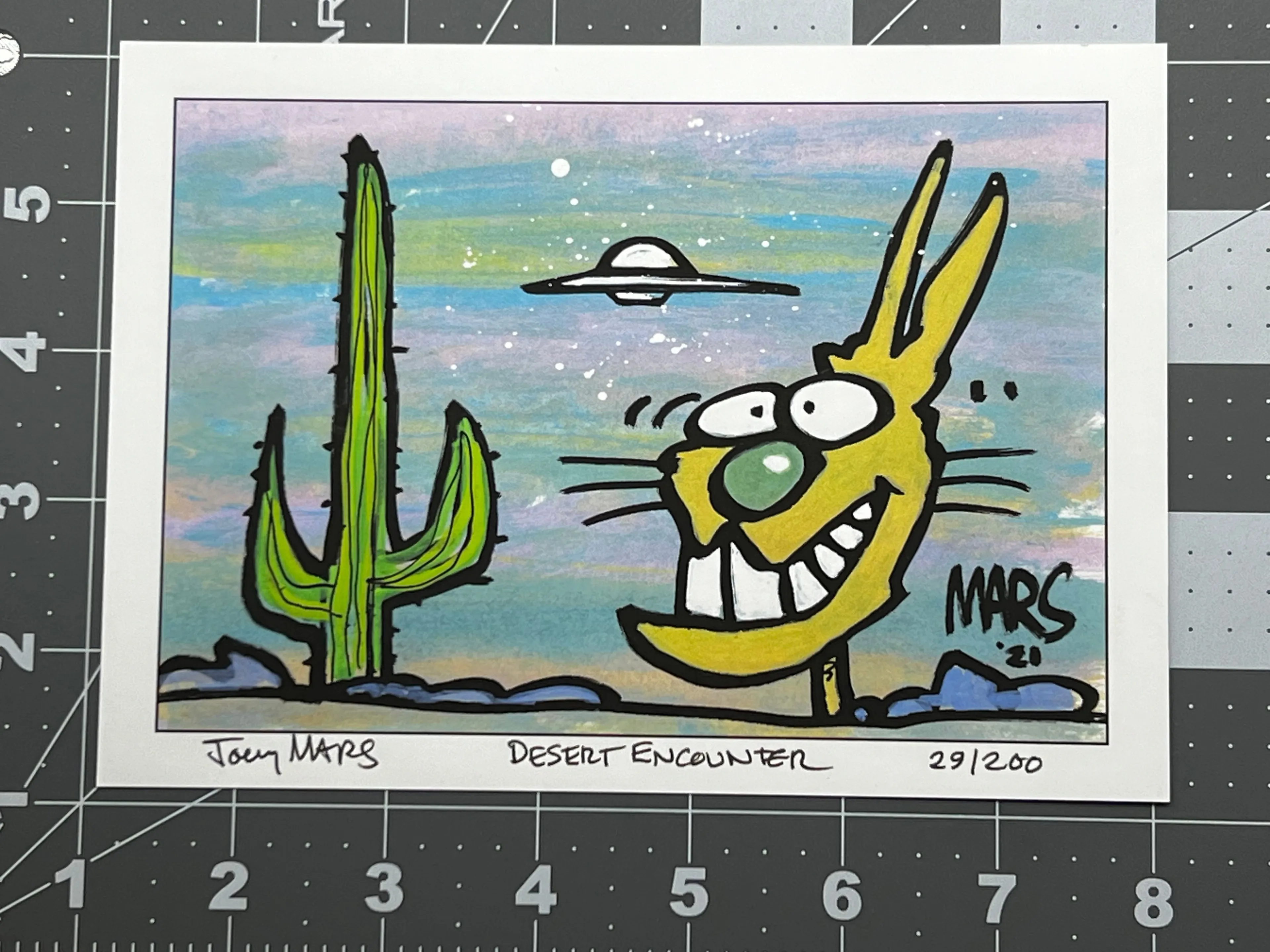 Product image for 007 Desert Encounter Ltd edition print by Joey Mars 7x5 inches